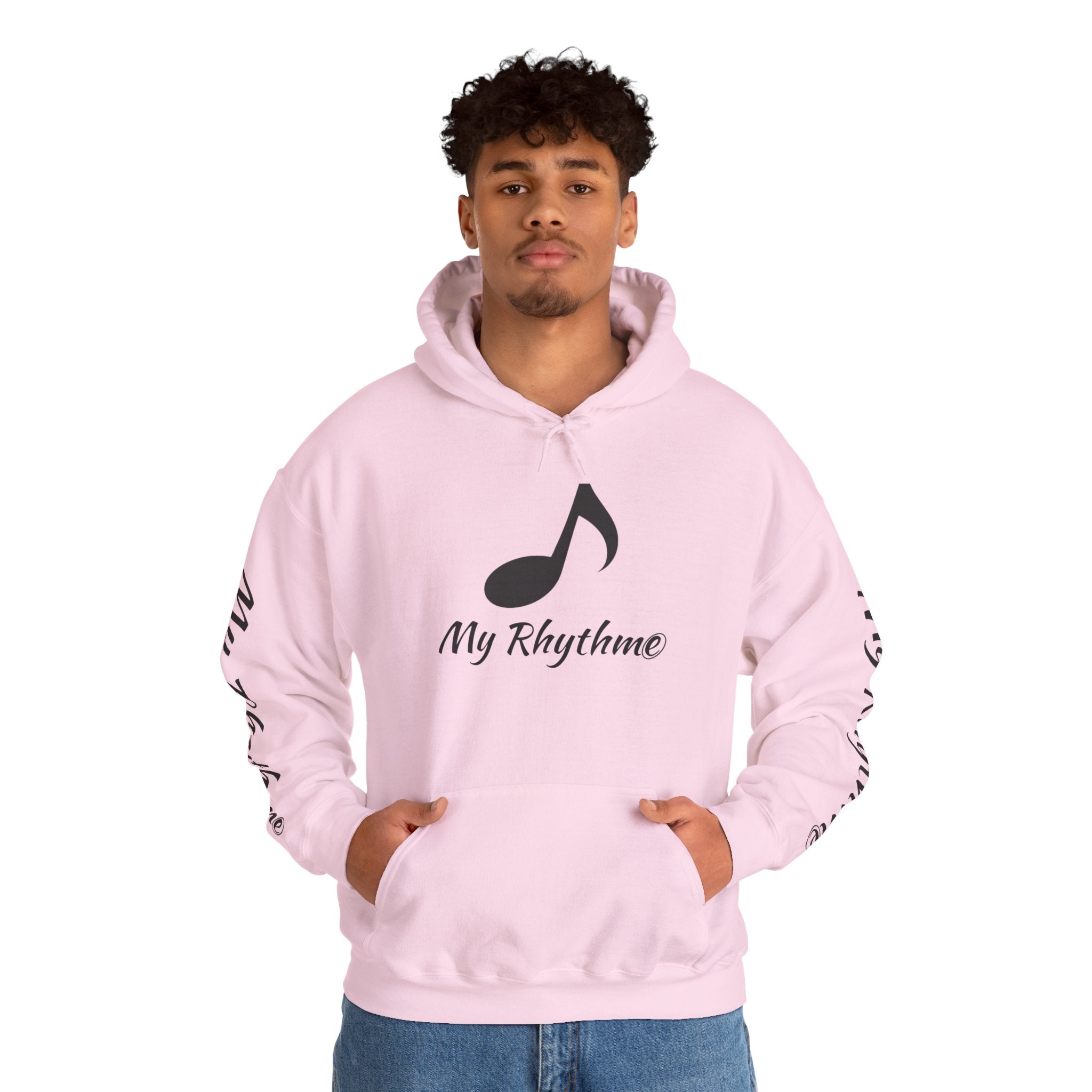 Rhythmic Note Hoodie — "My Rhythme" Music-Inspired Pullover