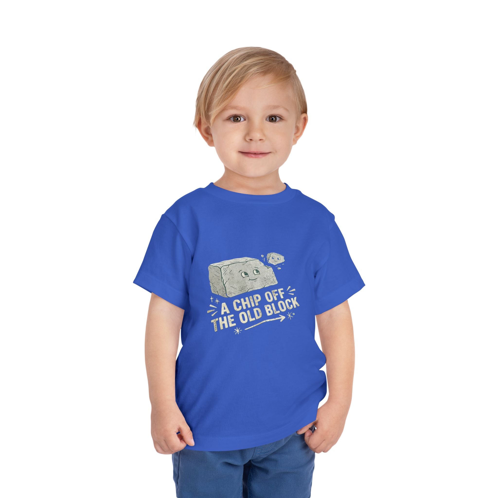 Toddler Tee — "A Chip Off the Old Block" Cute Baby Rock Graphic Shirt