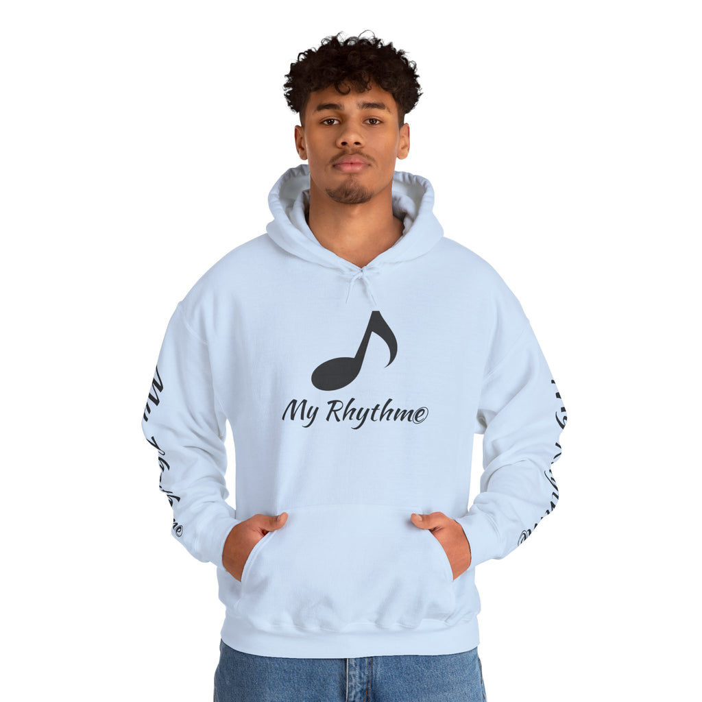 Rhythmic Note Hoodie — "My Rhythme" Music-Inspired Pullover
