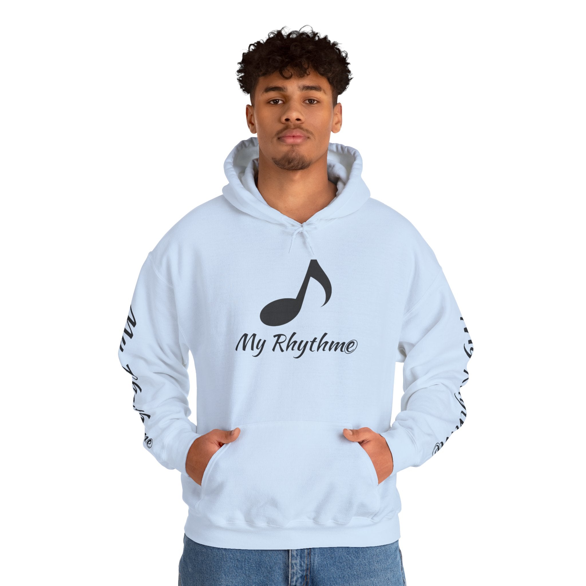 Rhythmic Note Hoodie — "My Rhythme" Music-Inspired Pullover