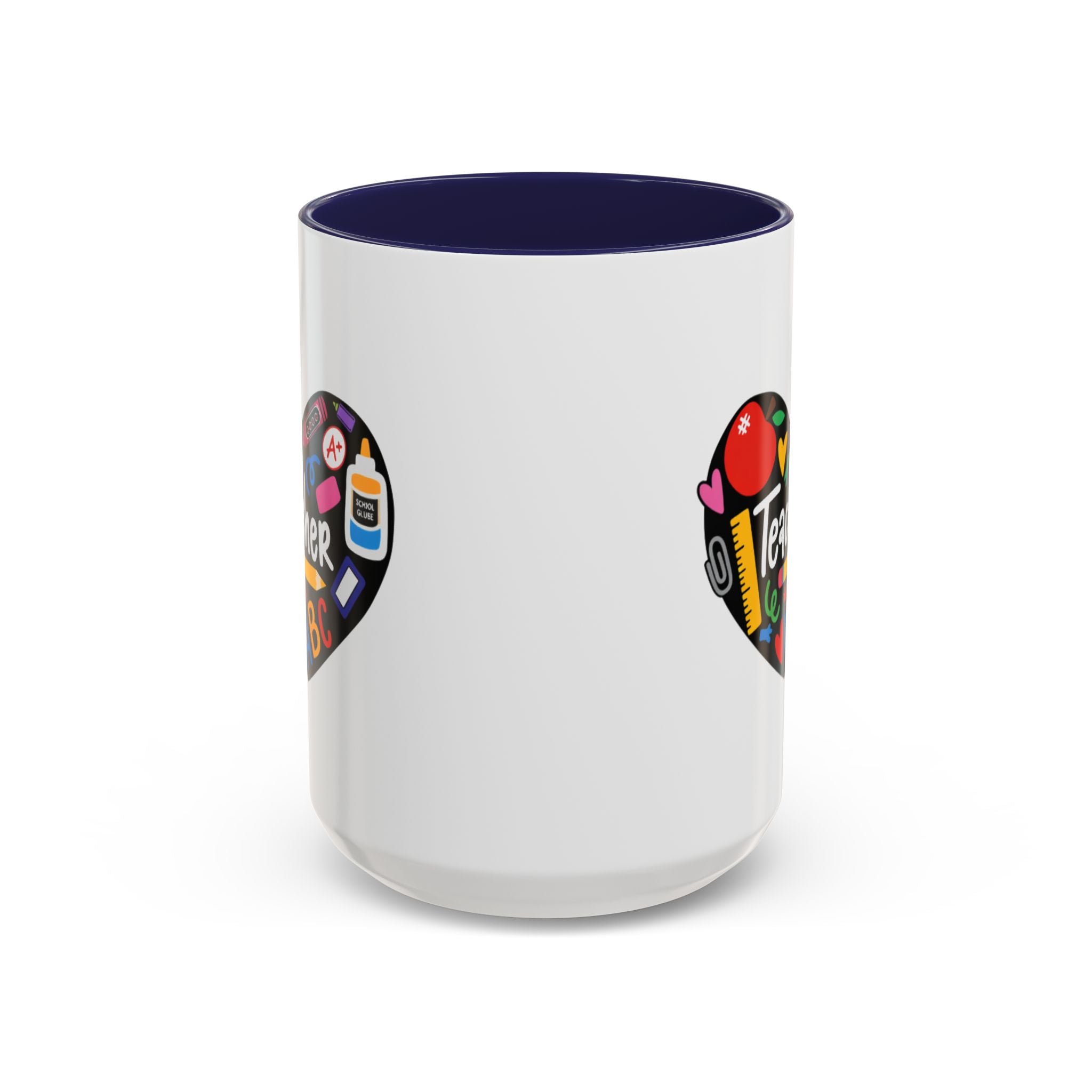 Teacher Heart Accent Coffee Mug — Teacher Appreciation Gift (11/15oz)