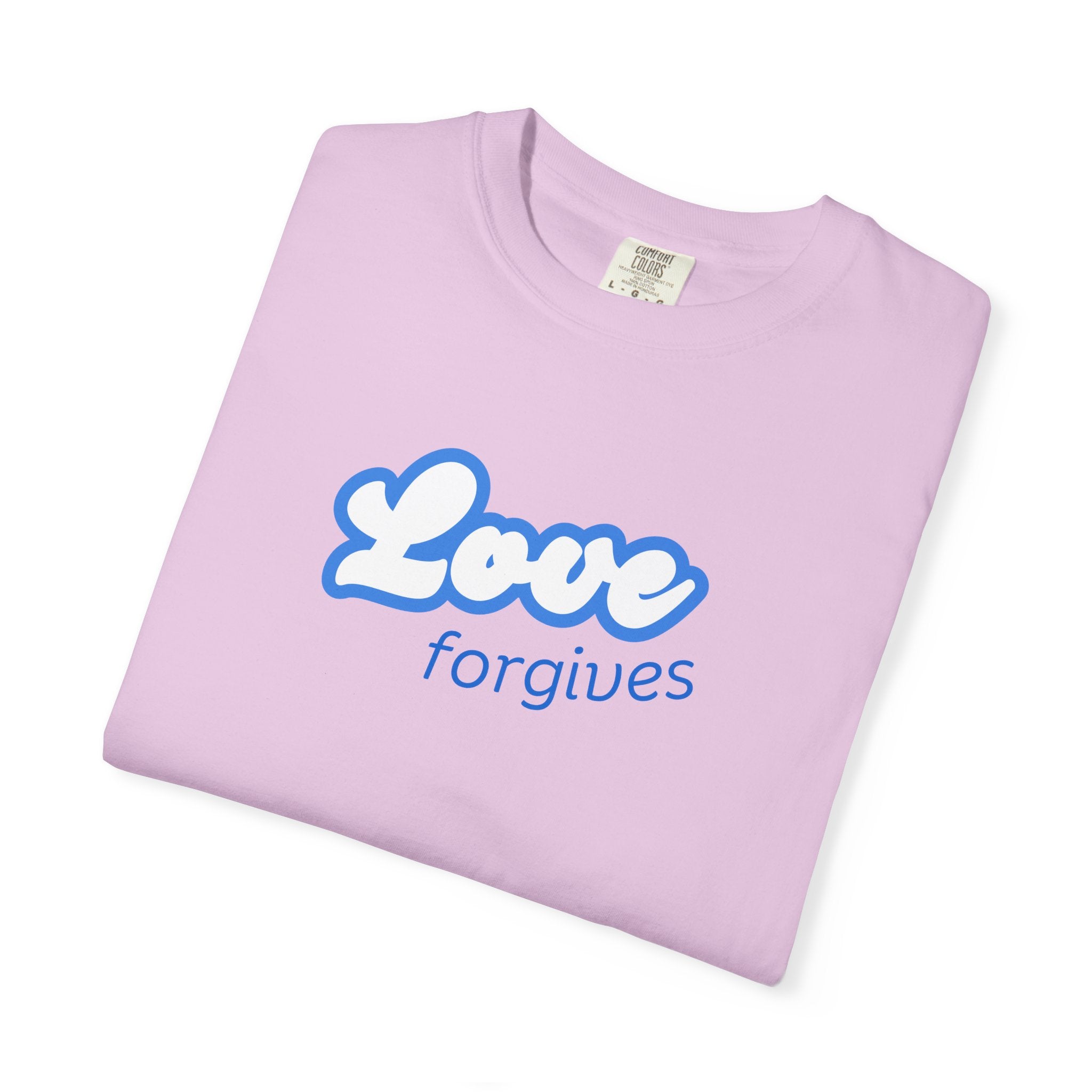 Love Forgives T-Shirt — Retro Script Graphic Tee