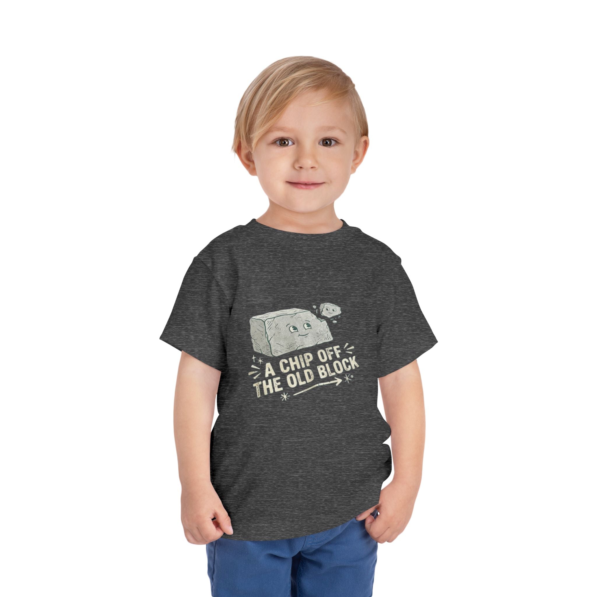 Toddler Tee — "A Chip Off the Old Block" Cute Baby Rock Graphic Shirt