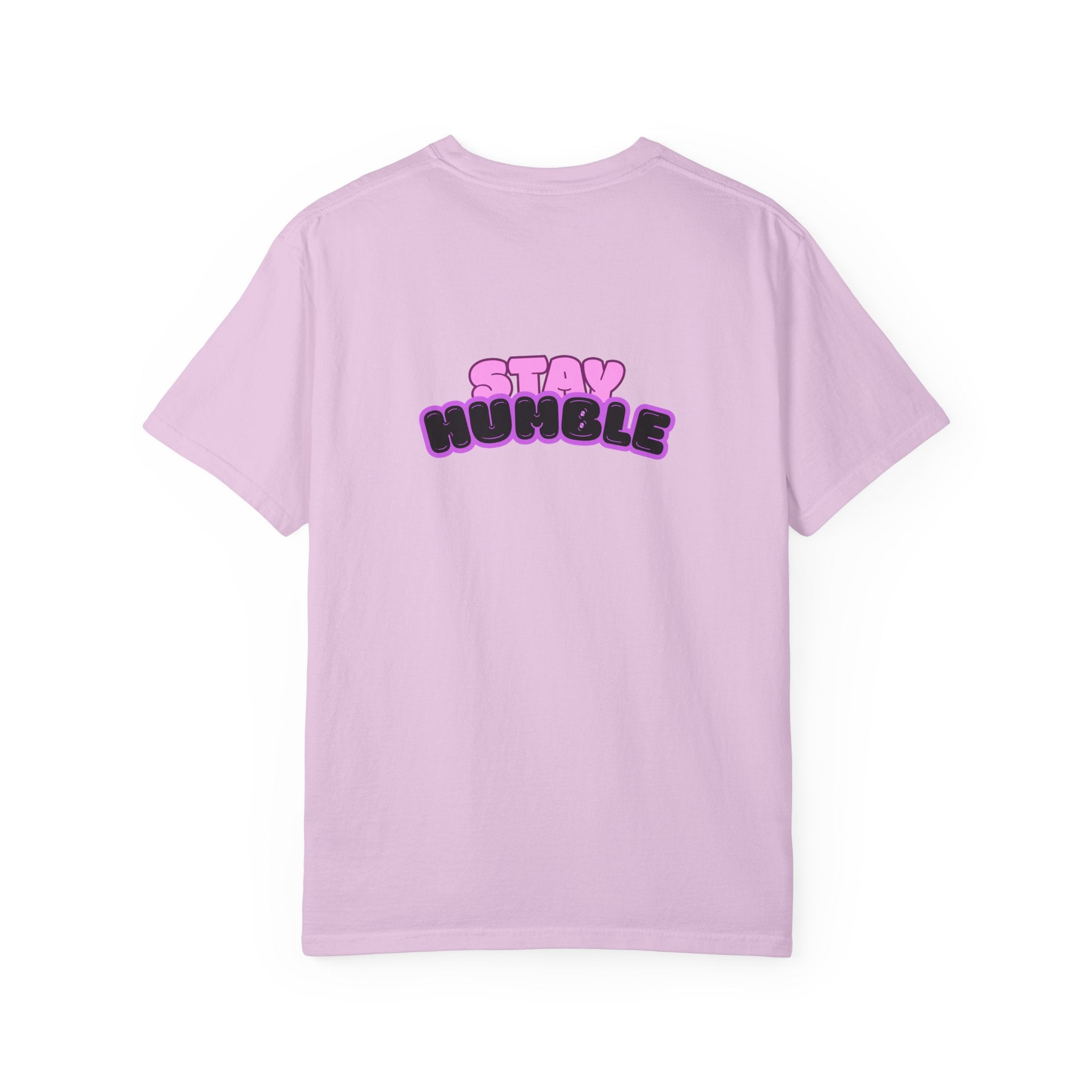 Stay Humble Graphic T-Shirt — Retro Pink & Black Text Tee