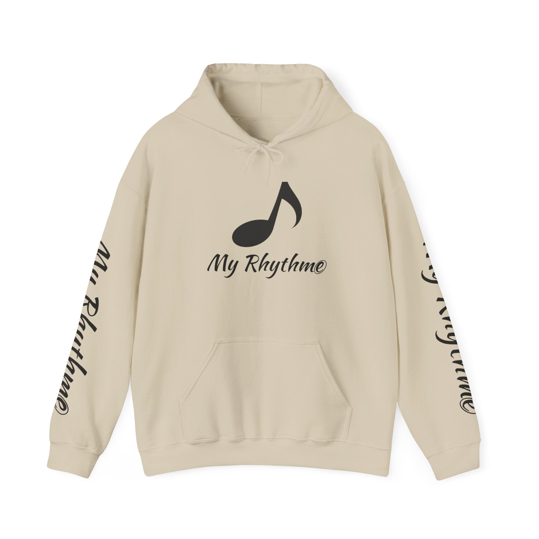 Rhythmic Note Hoodie — "My Rhythme" Music-Inspired Pullover
