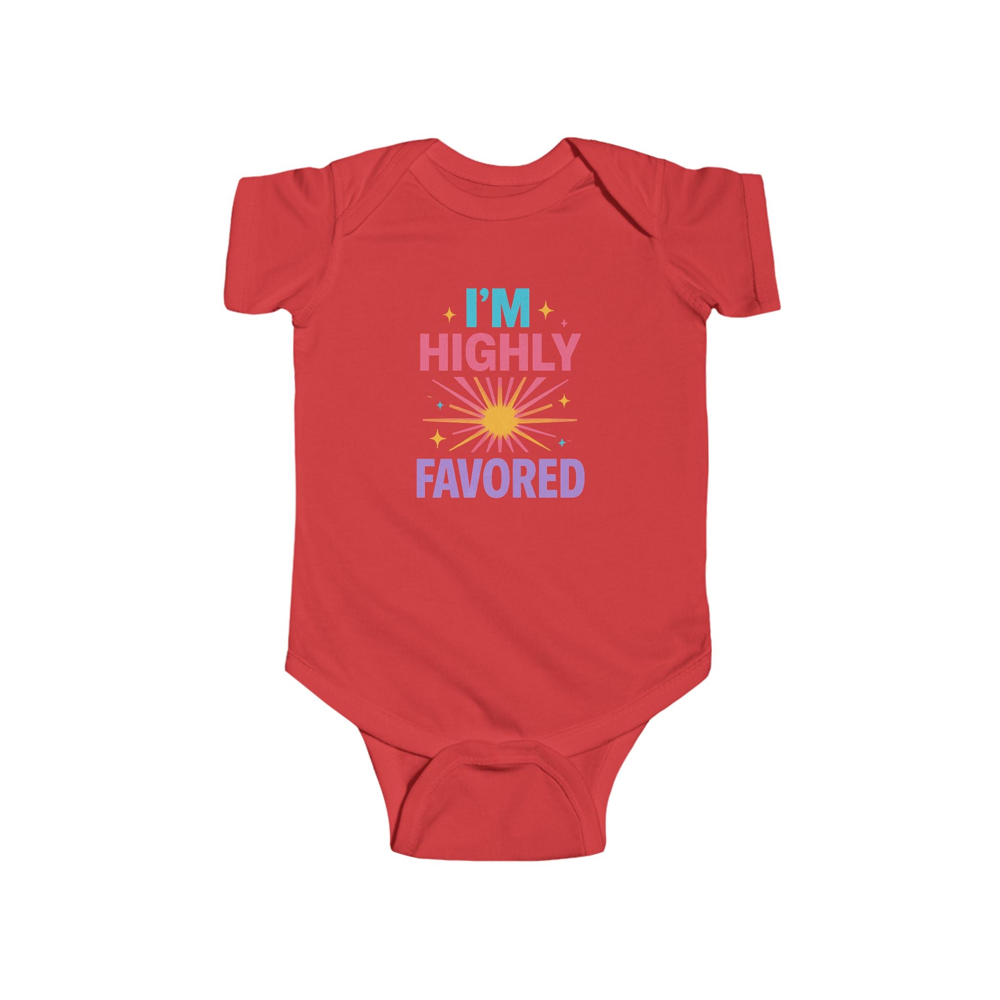 Infant Bodysuit - "I'm Highly Favored" Colorful Sunshine Baby Onesie