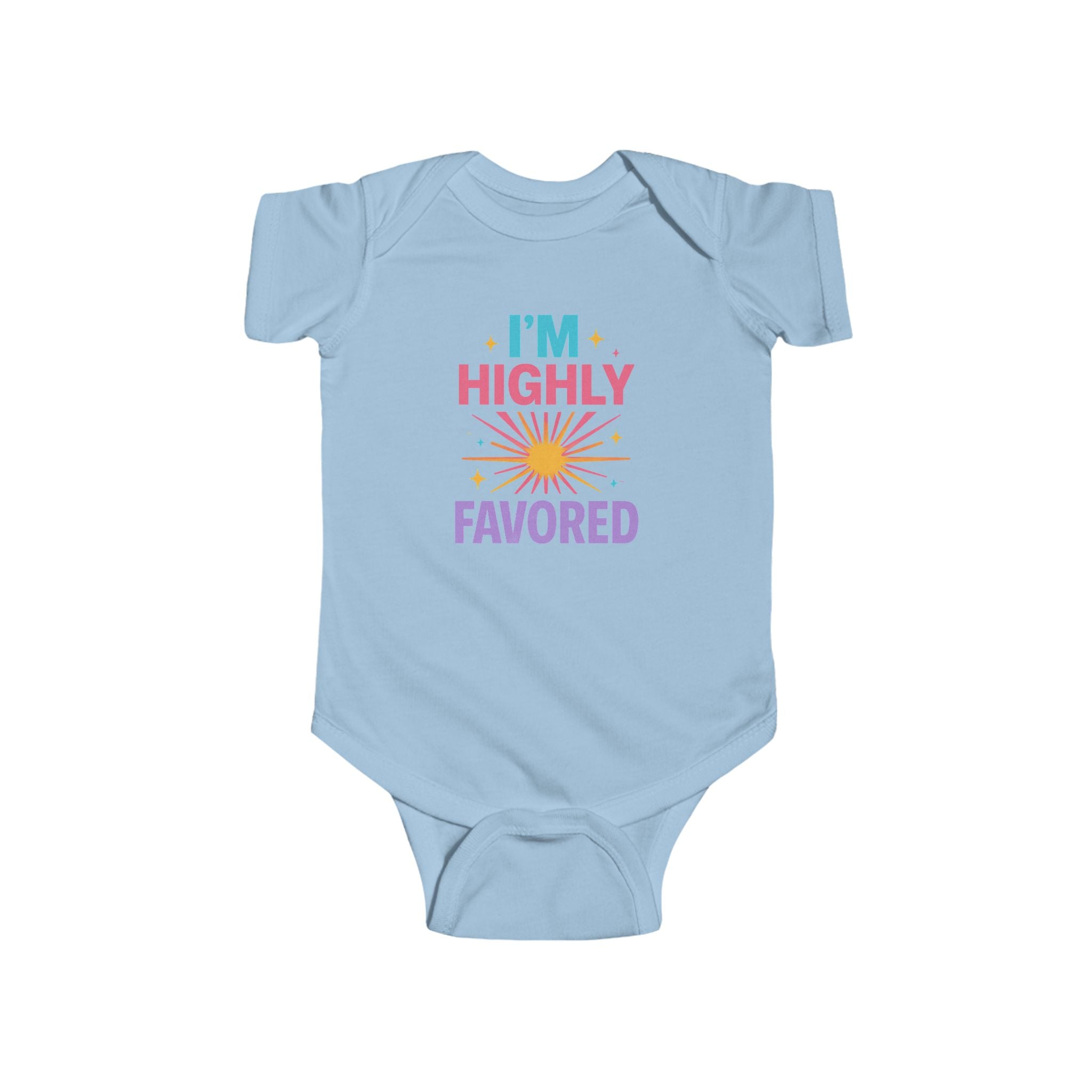 Infant Bodysuit - "I'm Highly Favored" Colorful Sunshine Baby Onesie