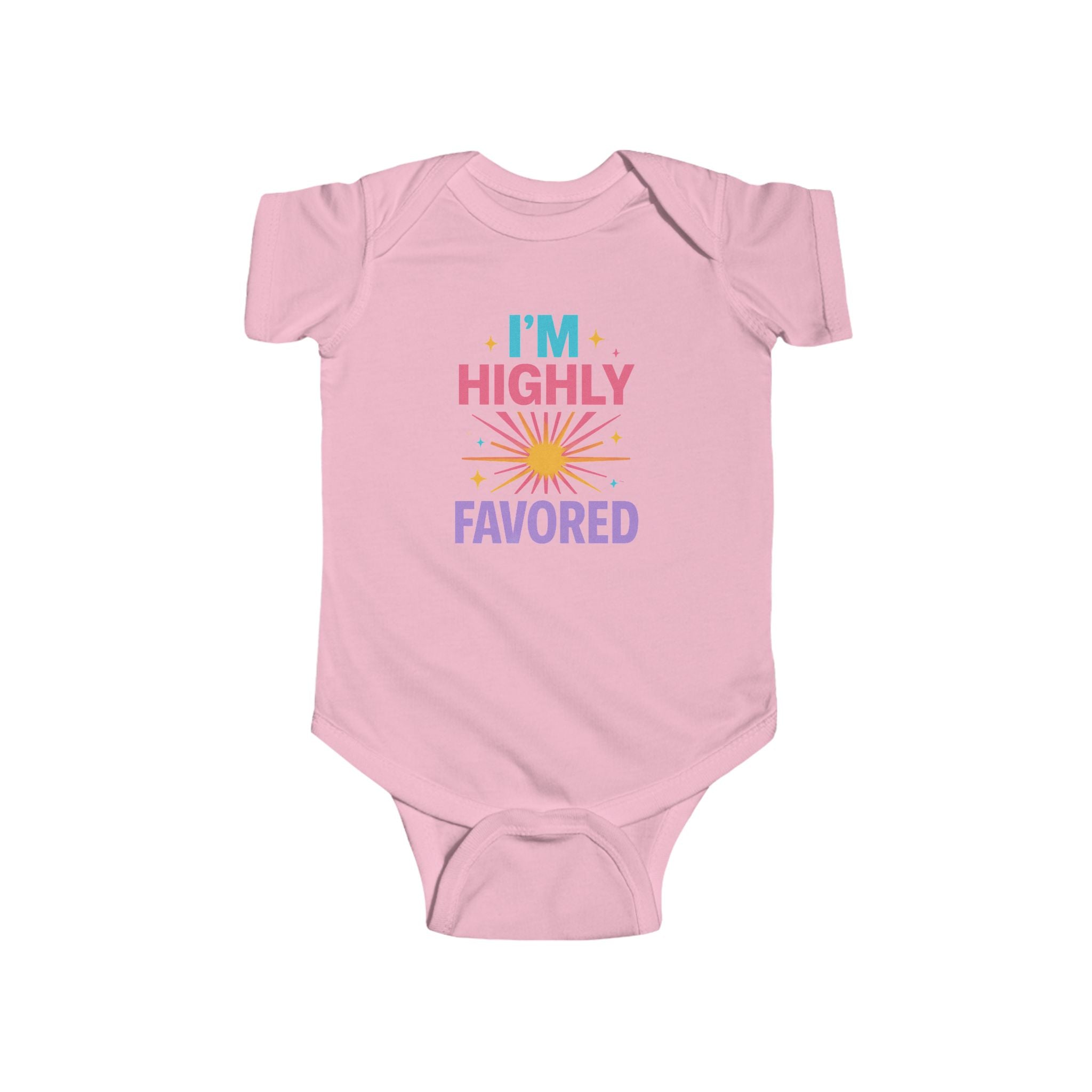 Infant Bodysuit - "I'm Highly Favored" Colorful Sunshine Baby Onesie