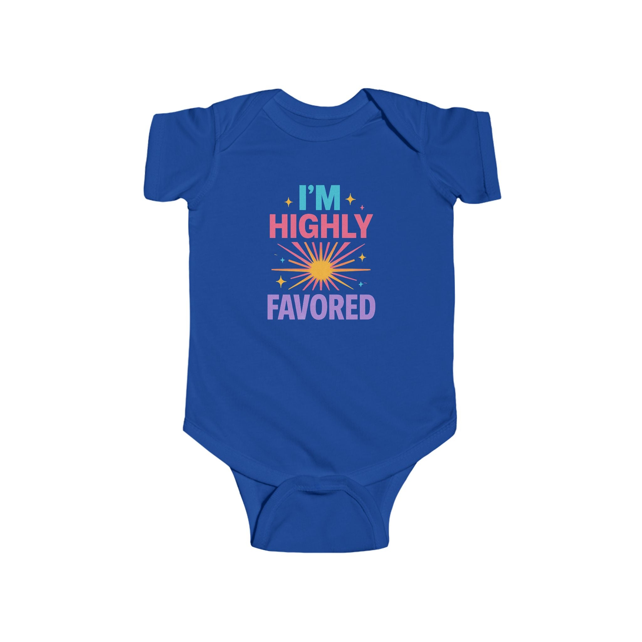 Infant Bodysuit - "I'm Highly Favored" Colorful Sunshine Baby Onesie