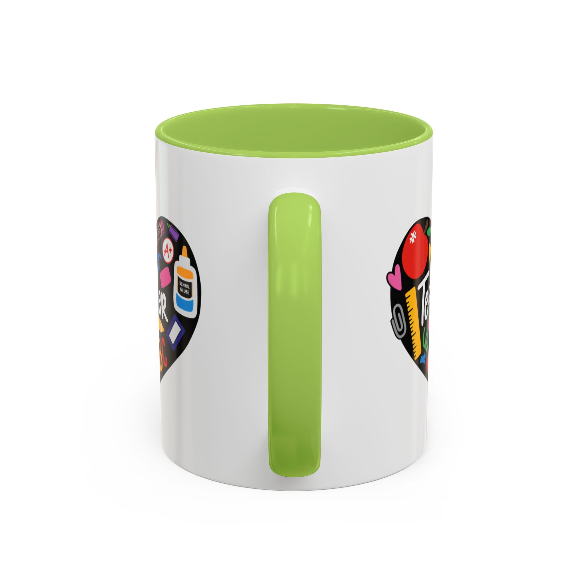 Teacher Heart Accent Coffee Mug — Teacher Appreciation Gift (11/15oz)