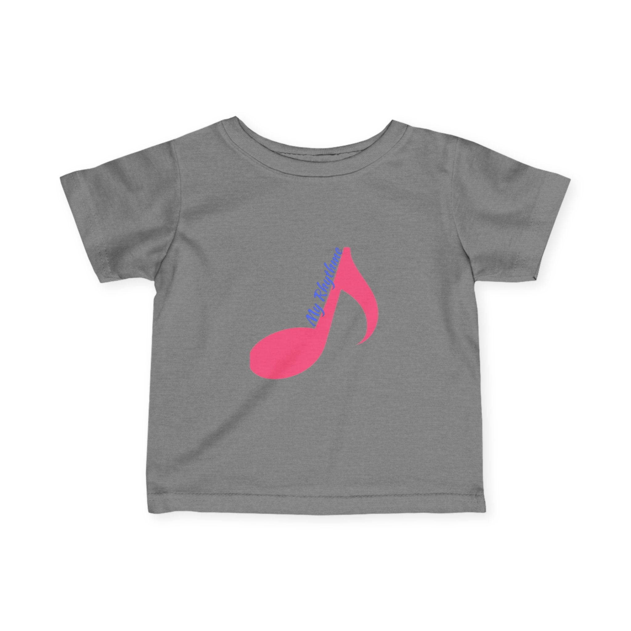 Infant Tee — Pink Music Note "My Rhythme" Baby Shirt