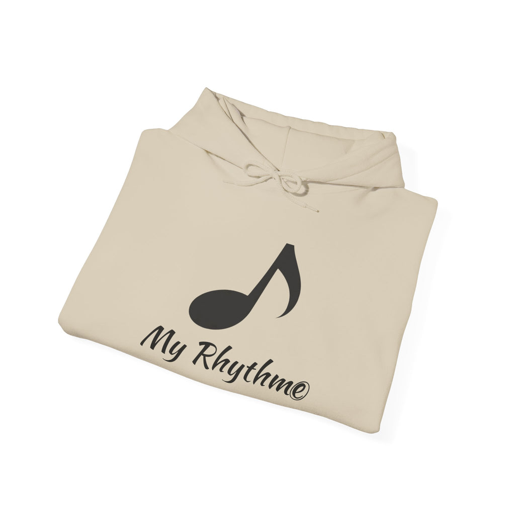 Rhythmic Note Hoodie — "My Rhythme" Music-Inspired Pullover