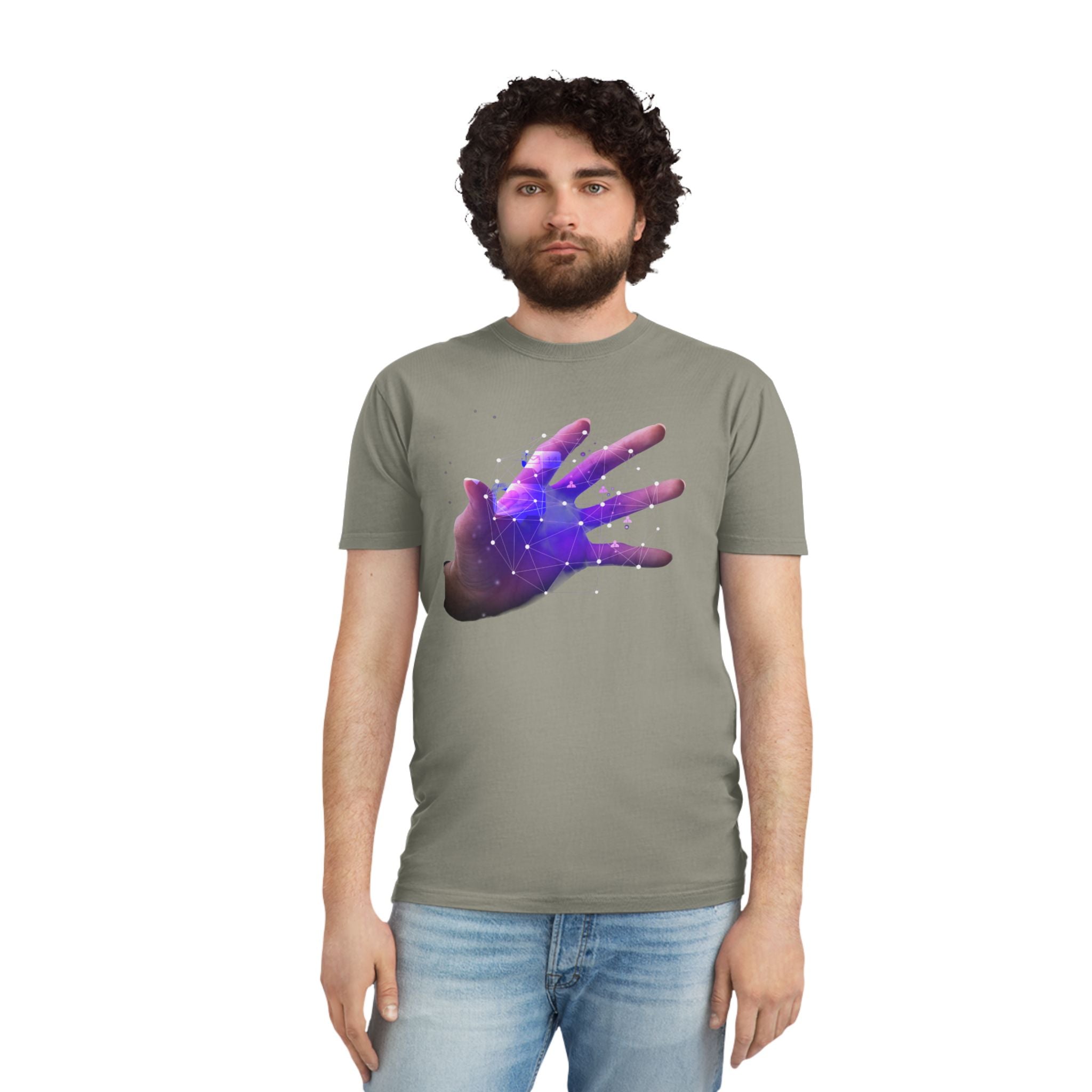 Galaxy Hand Tee — Cosmic Space Hand Graphic T-Shirt