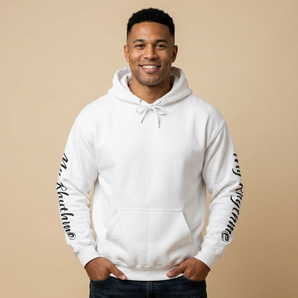 Rhythmic Note Hoodie — "My Rhythme" Music-Inspired Pullover