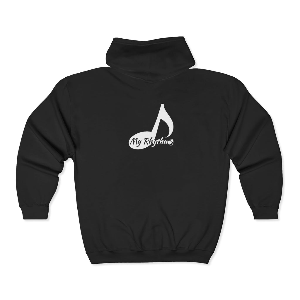 My Rhythme Zip Hoodie — Full‑Zip Music Note Hooded Sweatshirt