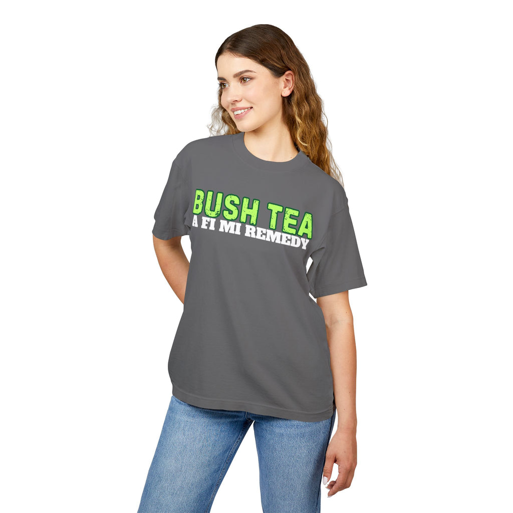 Bush Tea Tee — 'Bush Tea A Fi Mi Remedy' Graphic T-Shirt