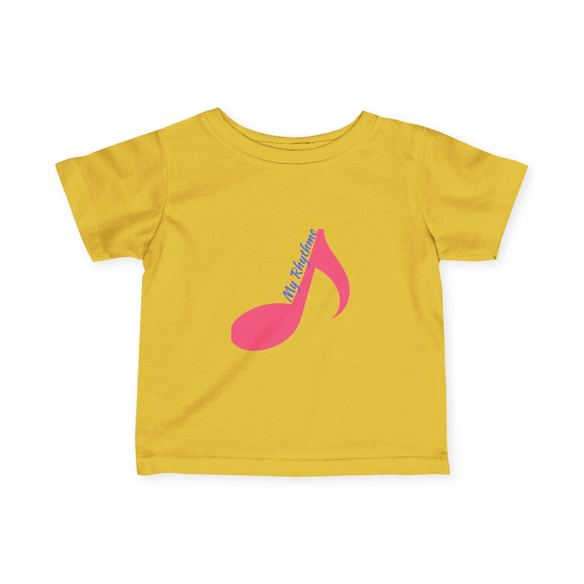 Infant Tee — Pink Music Note "My Rhythme" Baby Shirt