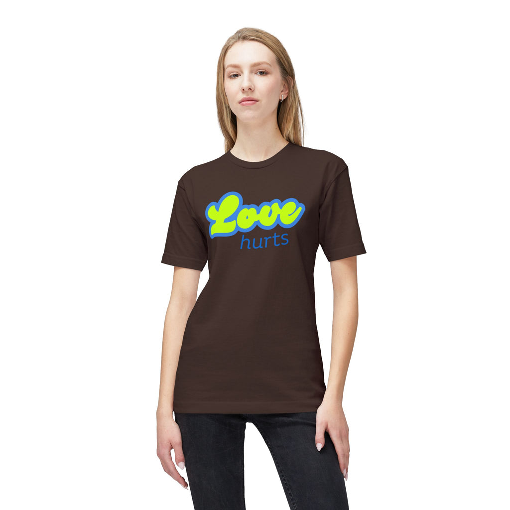 Love Hurts T‑Shirt — "Love hurts" Script Tee with Back "...but hate kills"