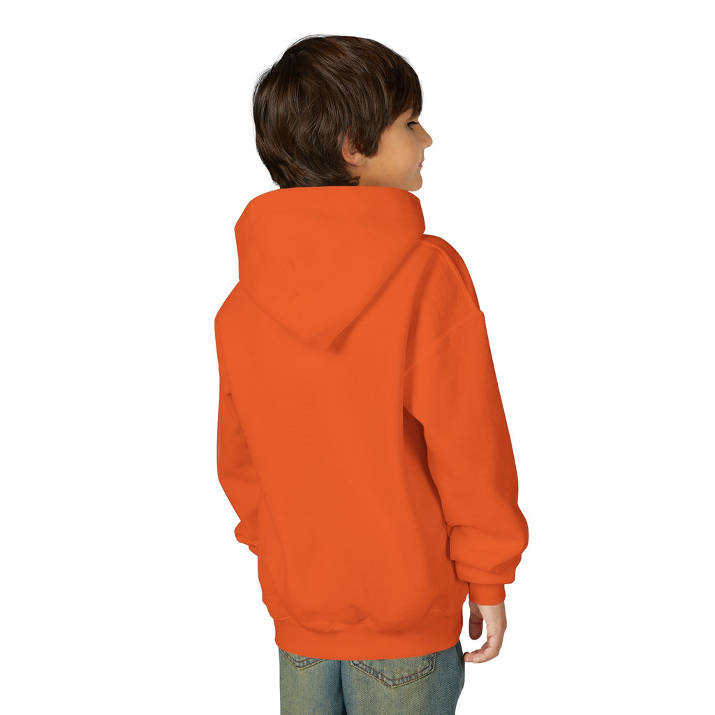 Minimalist Sunrise Stripe Youth Hoodie — Colorful Abstract Graphic Kids Sweatshirt