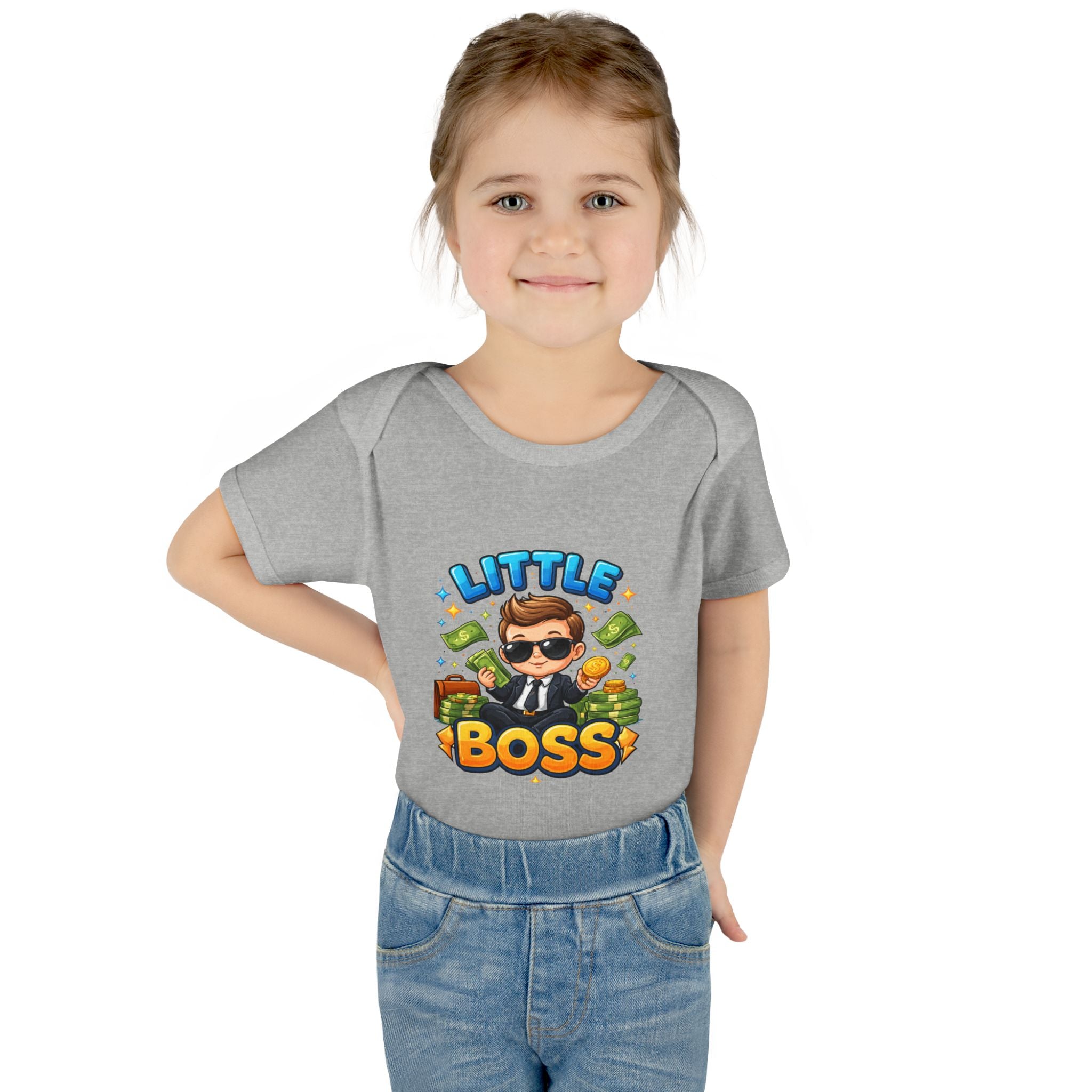 Little Boss Infant Bodysuit – Cute Baby Onesie with 'Little Boss' Cartoon Design