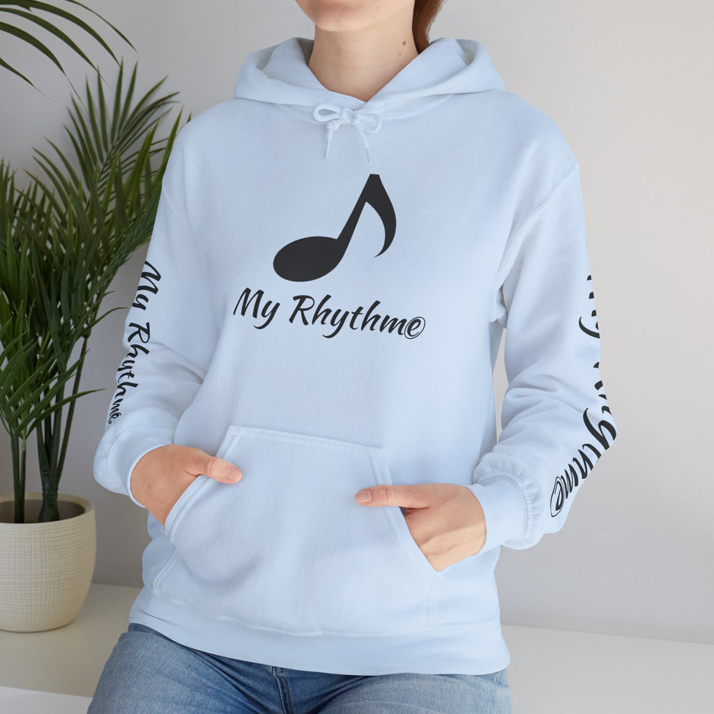 Rhythmic Note Hoodie — "My Rhythme" Music-Inspired Pullover