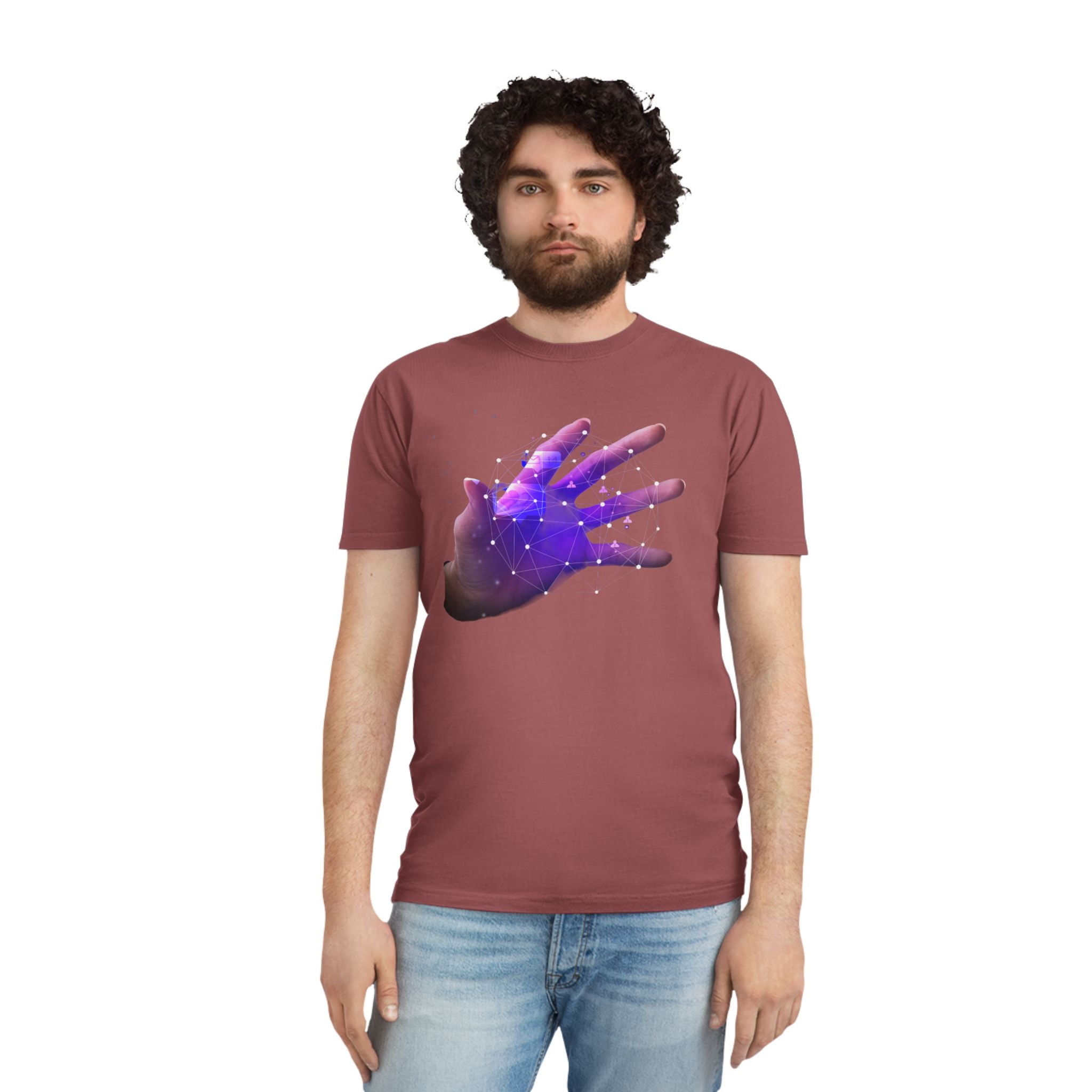Galaxy Hand Tee — Cosmic Space Hand Graphic T-Shirt