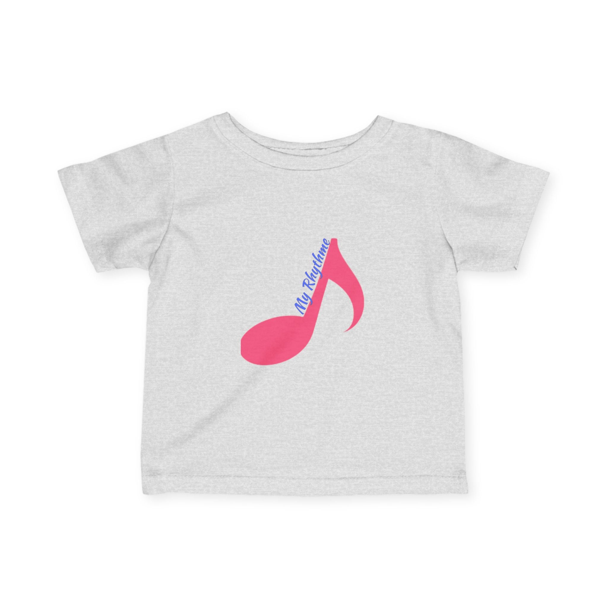 Infant Tee — Pink Music Note "My Rhythme" Baby Shirt