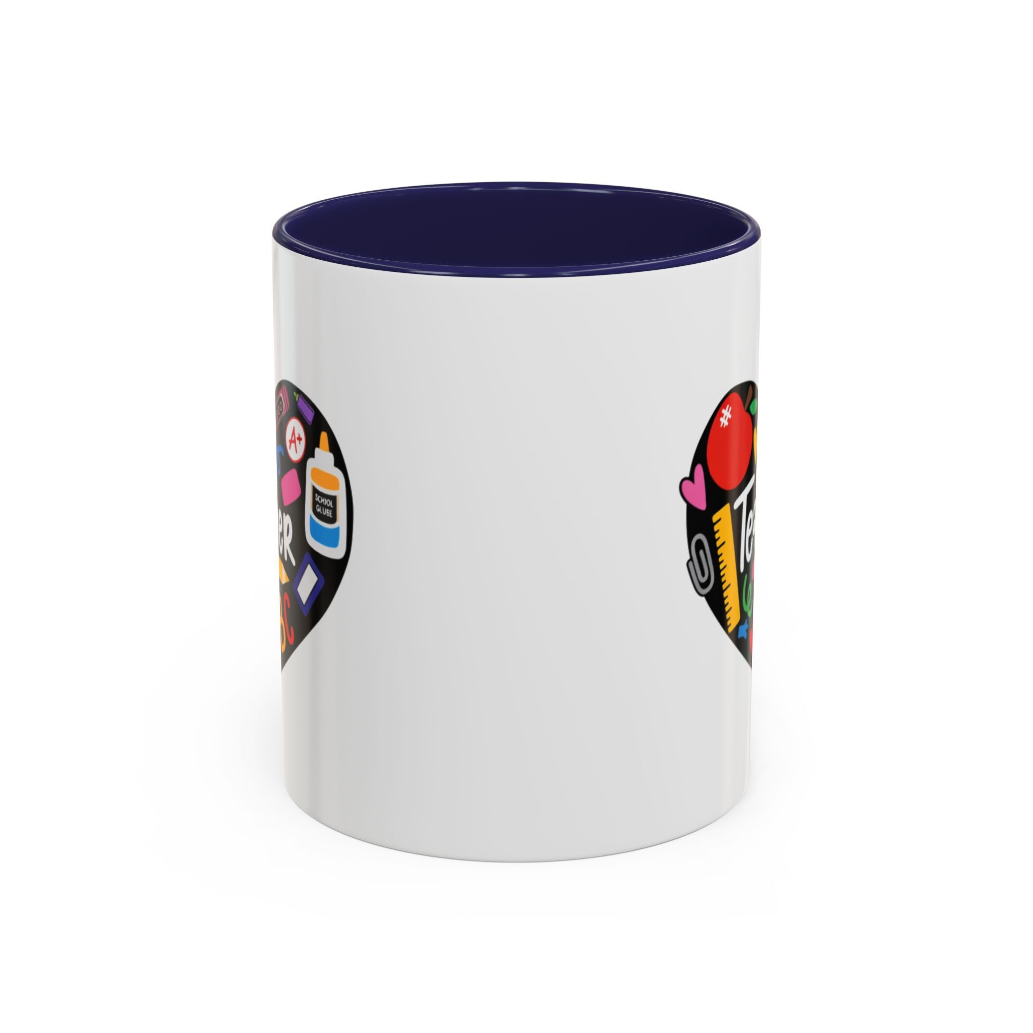 Teacher Heart Accent Coffee Mug — Teacher Appreciation Gift (11/15oz)
