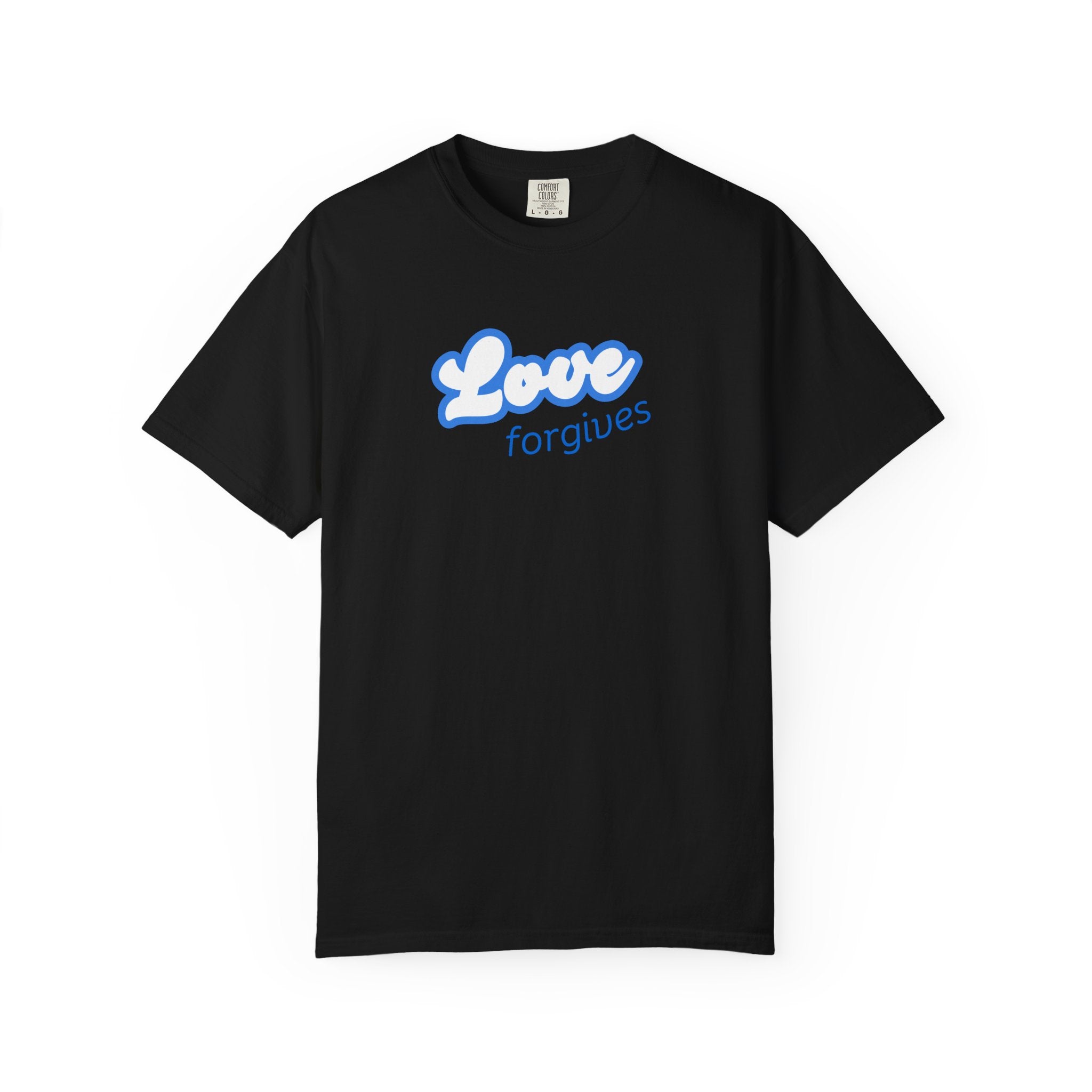 Love Forgives T-Shirt — Retro Script Graphic Tee