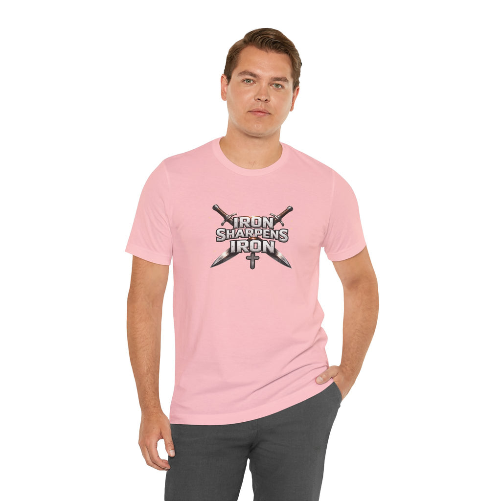 Iron Sharpens Iron T-Shirt — Christian Faith Cross & Swords Tee