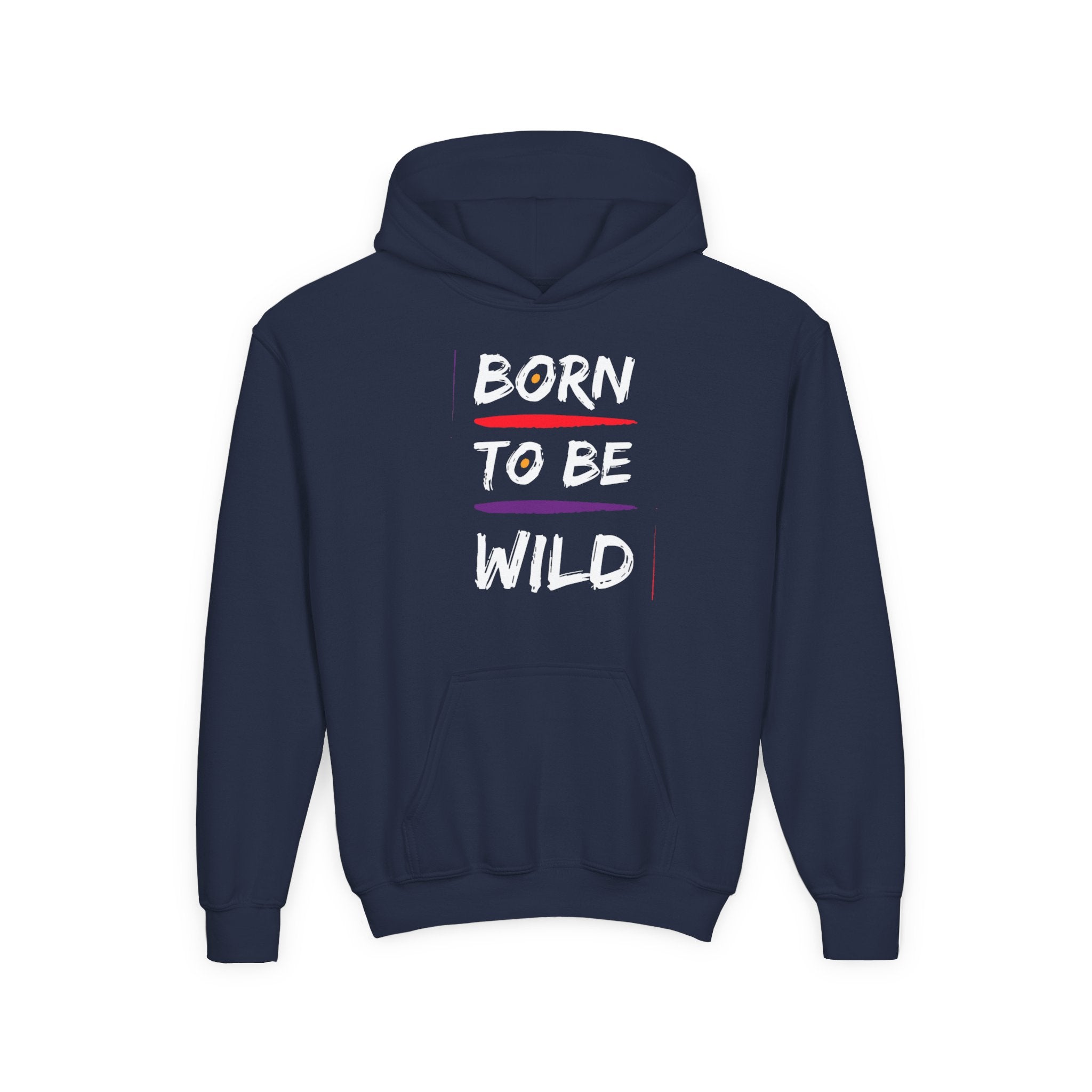 Minimalist Sunrise Stripe Youth Hoodie — Colorful Abstract Graphic Kids Sweatshirt