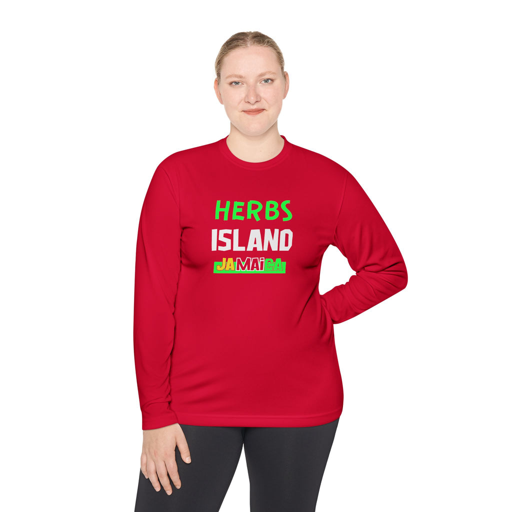 Herbs Island Jamaica Long Sleeve Tee — Caribbean Herb Vibes