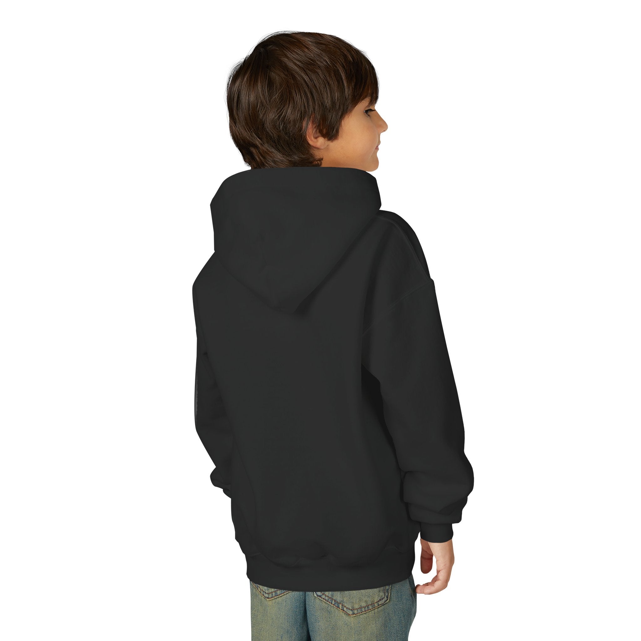 Minimalist Sunrise Stripe Youth Hoodie — Colorful Abstract Graphic Kids Sweatshirt