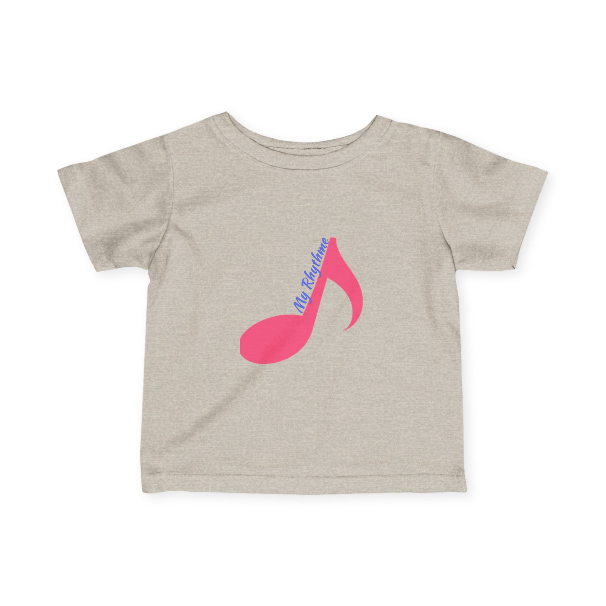 Infant Tee — Pink Music Note "My Rhythme" Baby Shirt