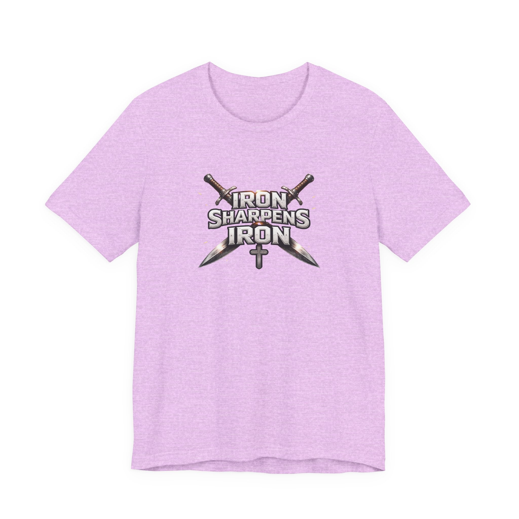 Iron Sharpens Iron T-Shirt — Christian Faith Cross & Swords Tee