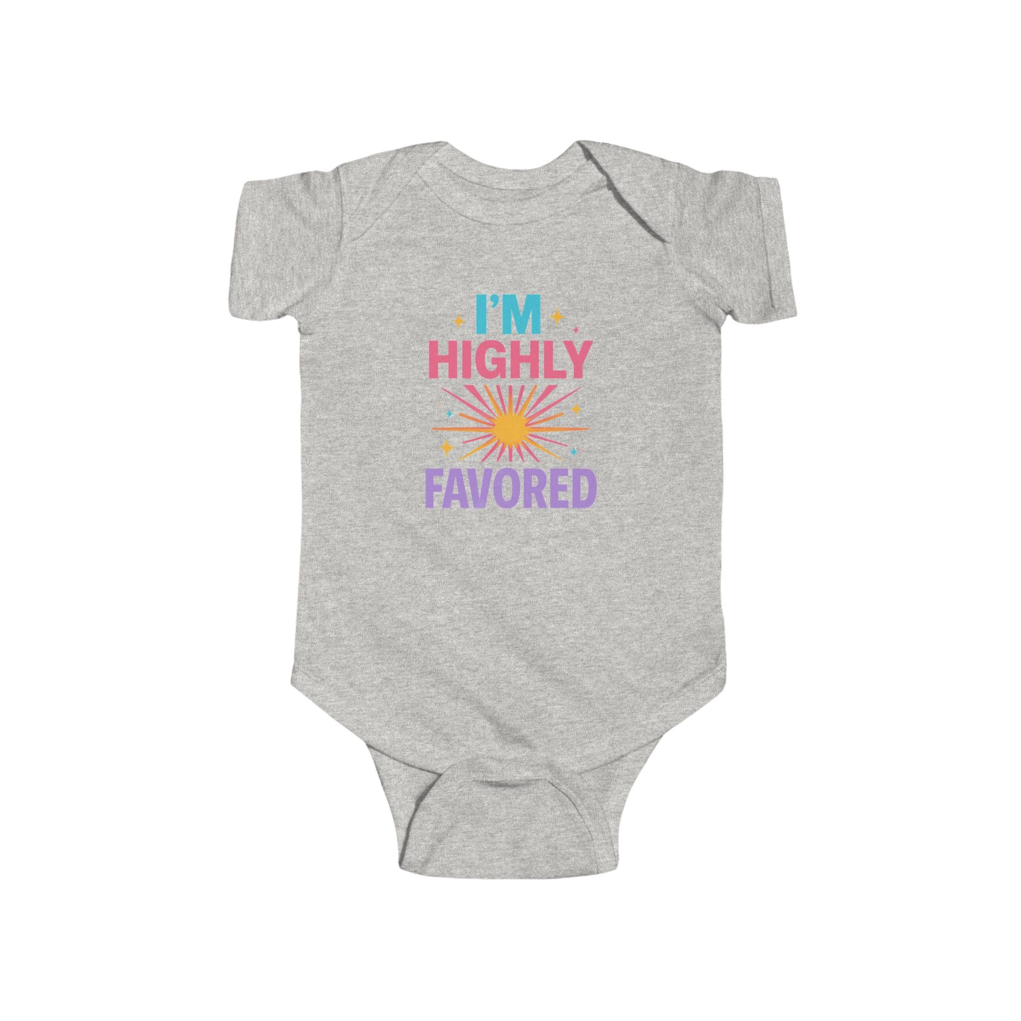 Infant Bodysuit - "I'm Highly Favored" Colorful Sunshine Baby Onesie