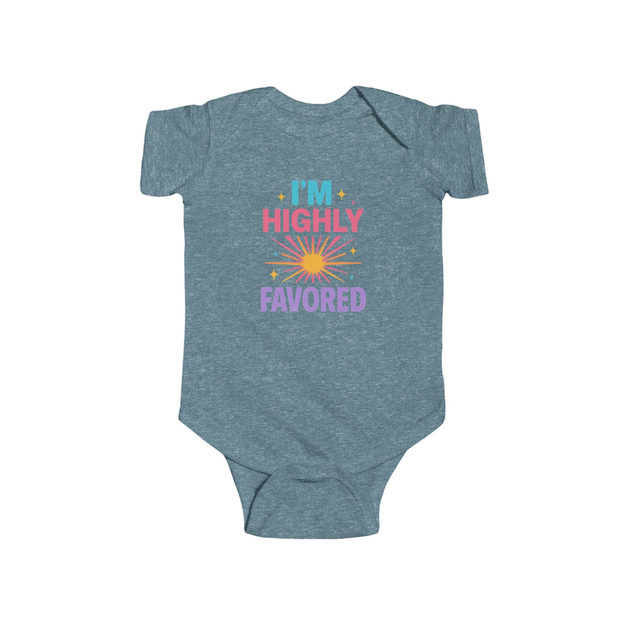Infant Bodysuit - "I'm Highly Favored" Colorful Sunshine Baby Onesie