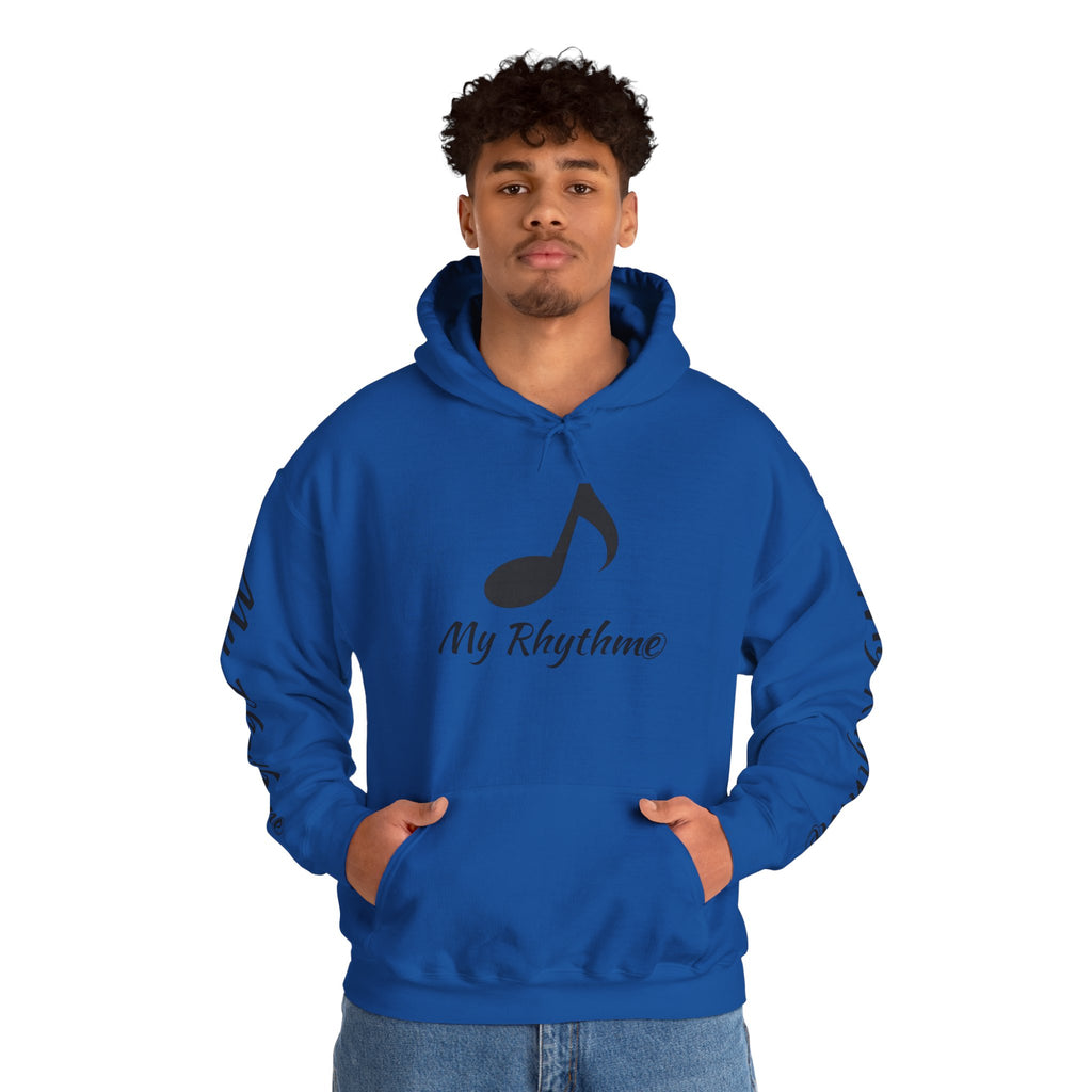 Rhythmic Note Hoodie — "My Rhythme" Music-Inspired Pullover