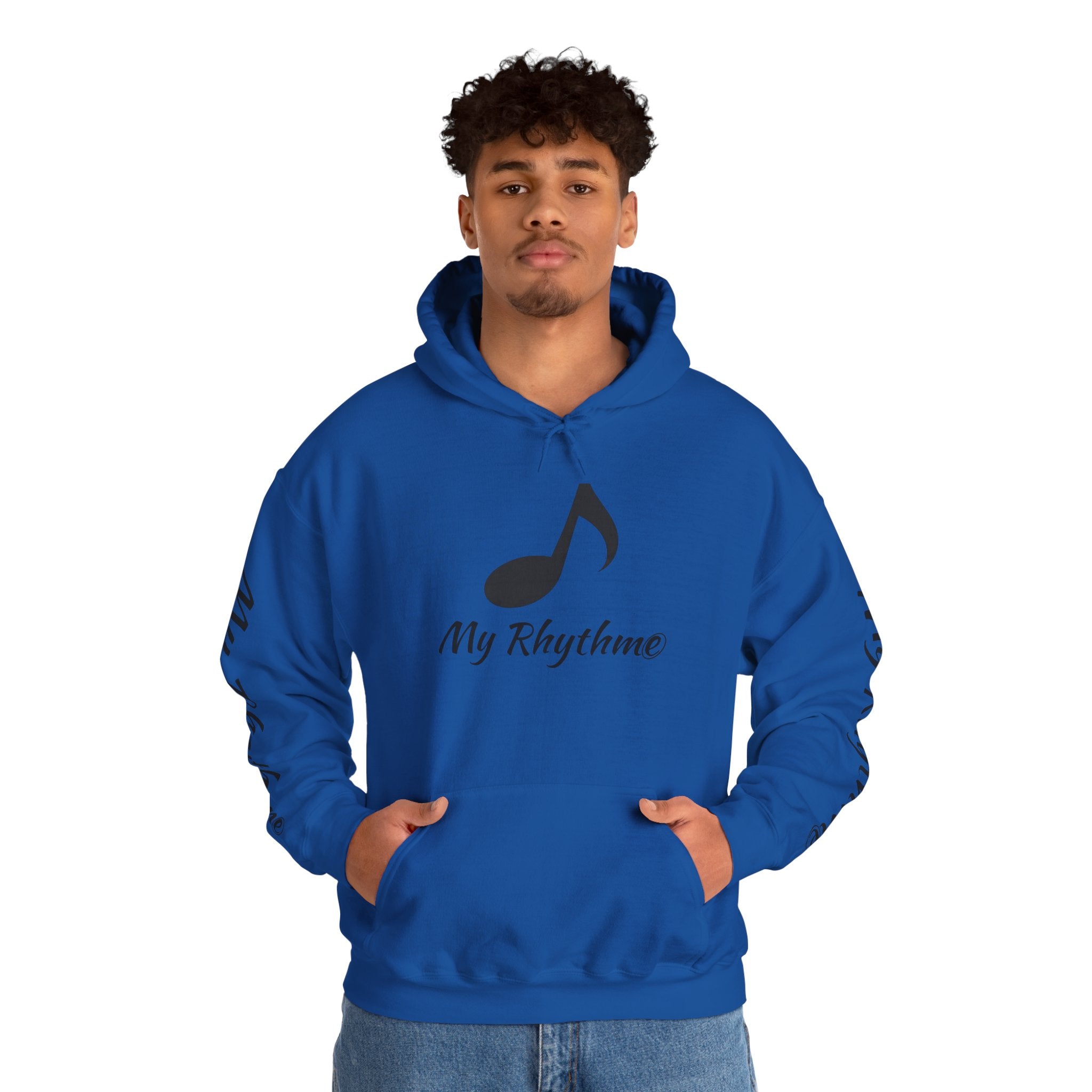 Rhythmic Note Hoodie — "My Rhythme" Music-Inspired Pullover