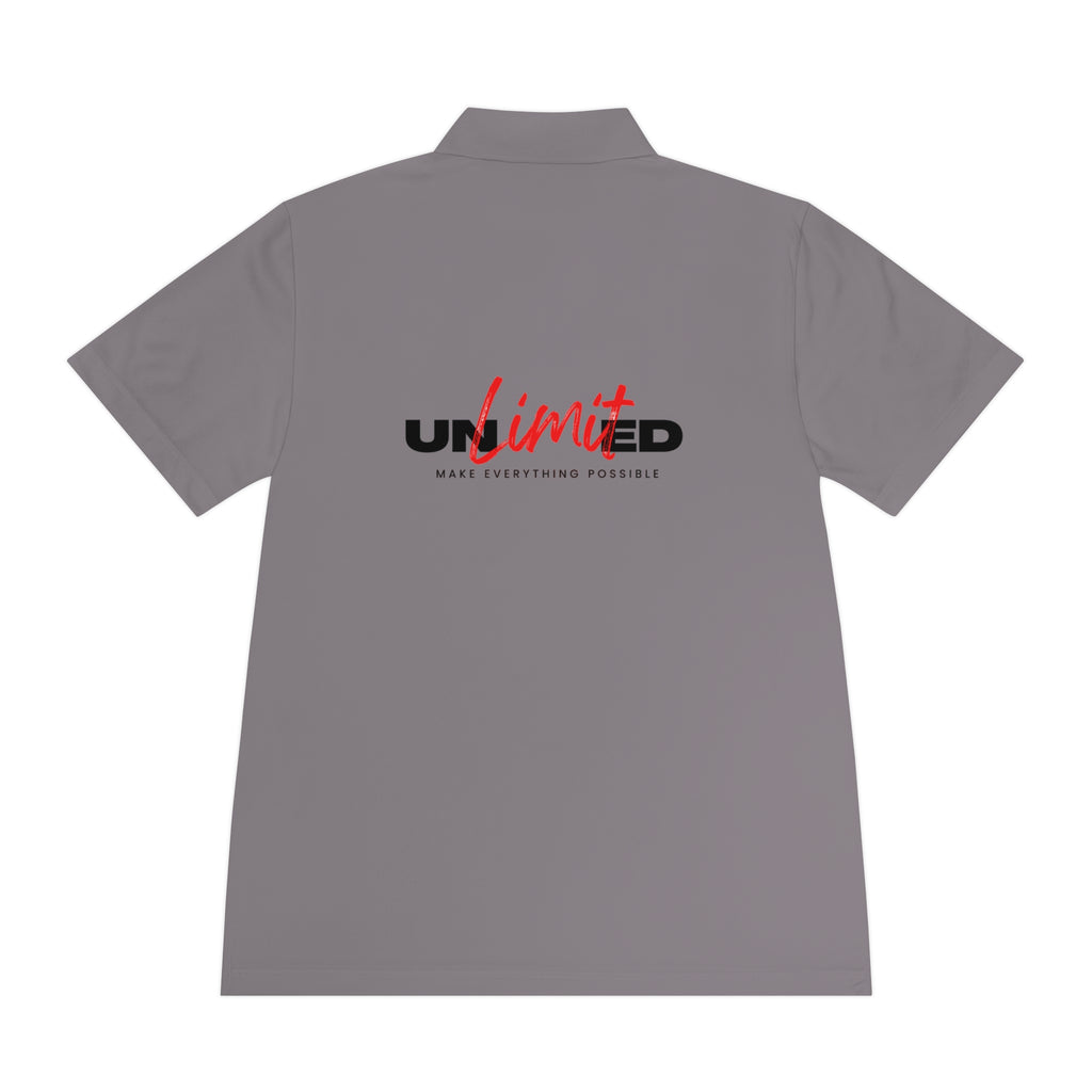 Unlimited Sport Polo — Men’s Performance Polo with 'Unlimited' Motivational Logo
