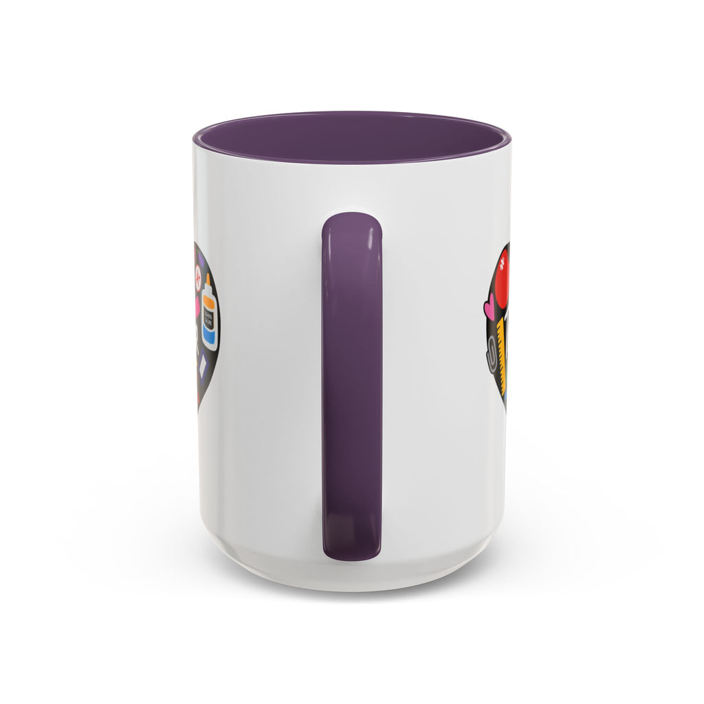 Teacher Heart Accent Coffee Mug — Teacher Appreciation Gift (11/15oz)