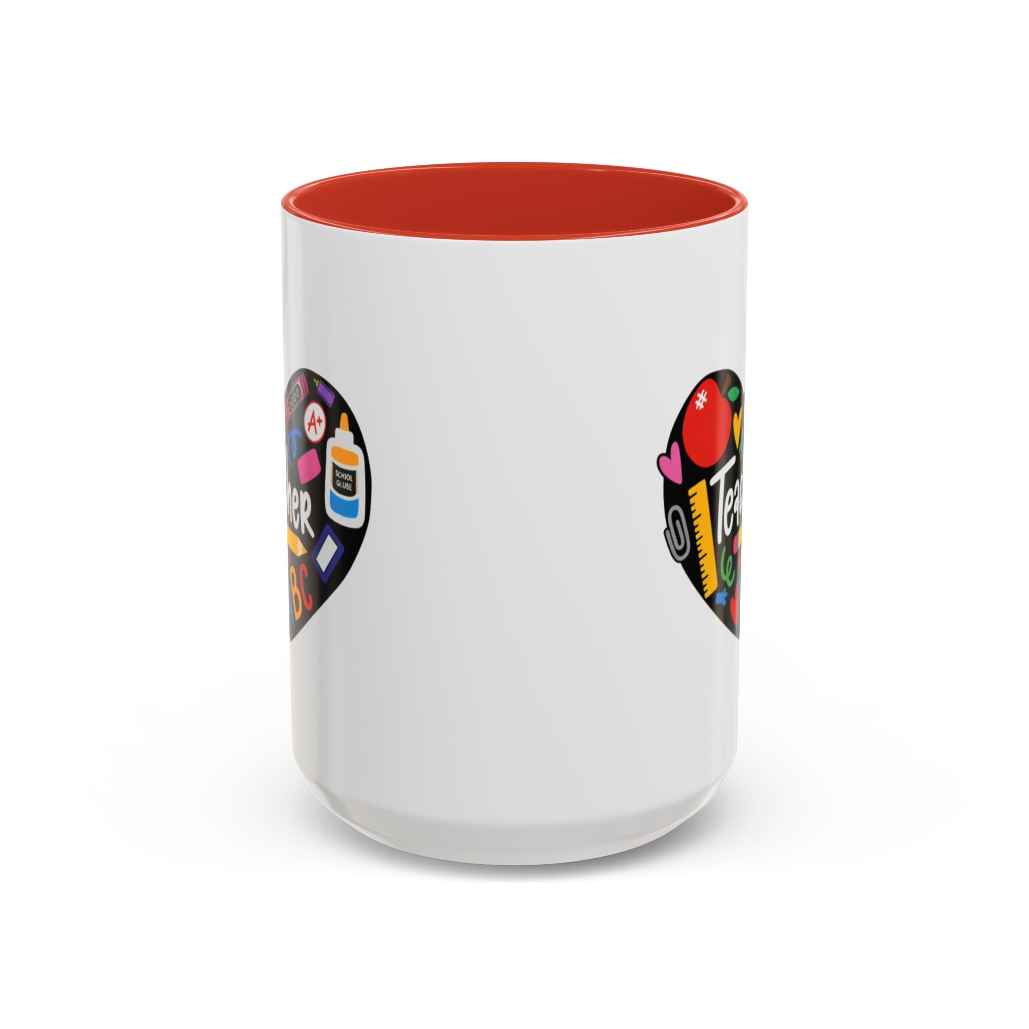 Teacher Heart Accent Coffee Mug — Teacher Appreciation Gift (11/15oz)