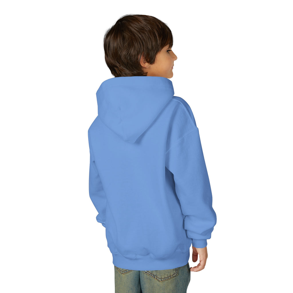 Minimalist Sunrise Stripe Youth Hoodie — Colorful Abstract Graphic Kids Sweatshirt