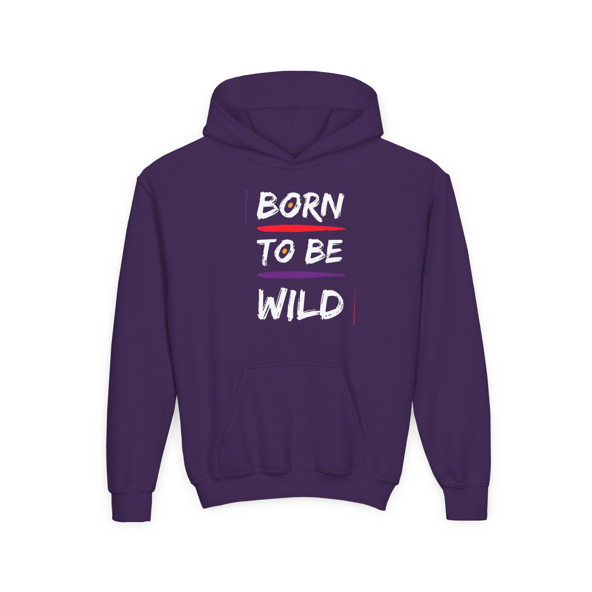 Minimalist Sunrise Stripe Youth Hoodie — Colorful Abstract Graphic Kids Sweatshirt