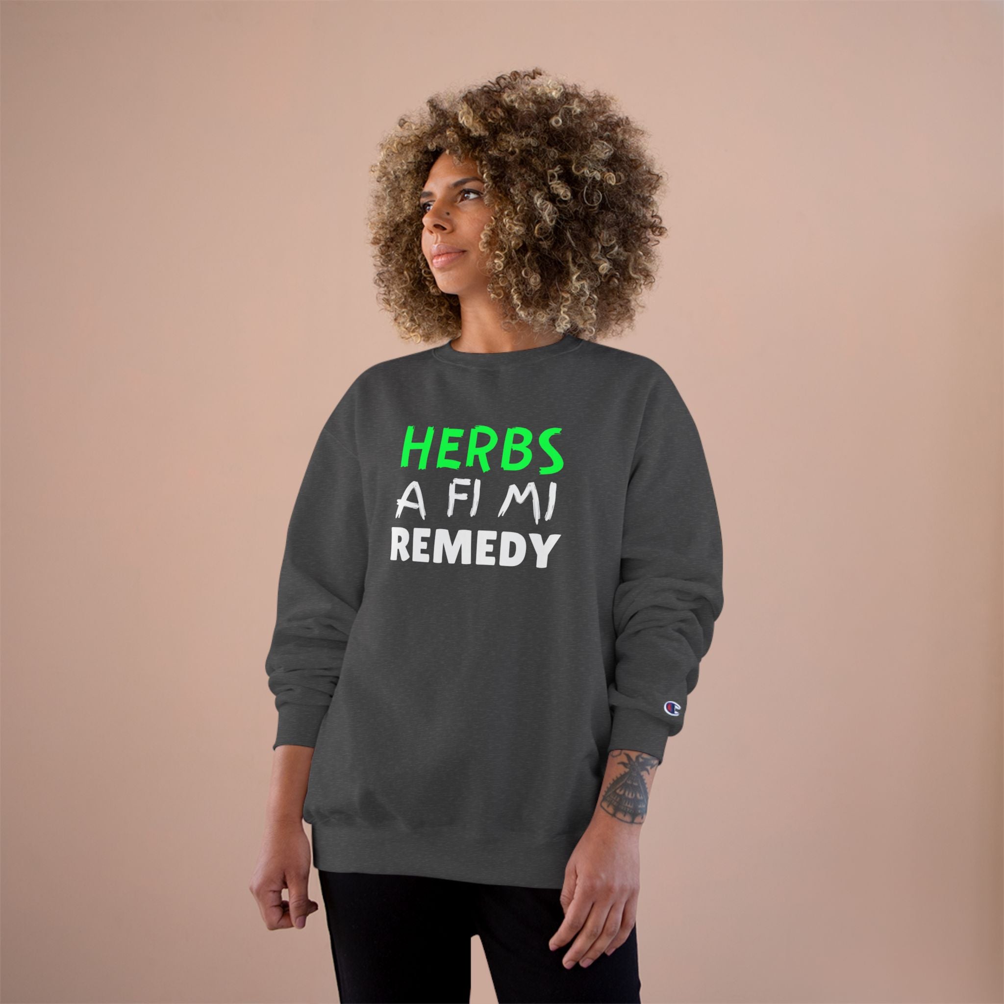 Herbs A Fi Mi Remedy Sweatshirt – Herbal Remedy Funny Graphic Crewneck