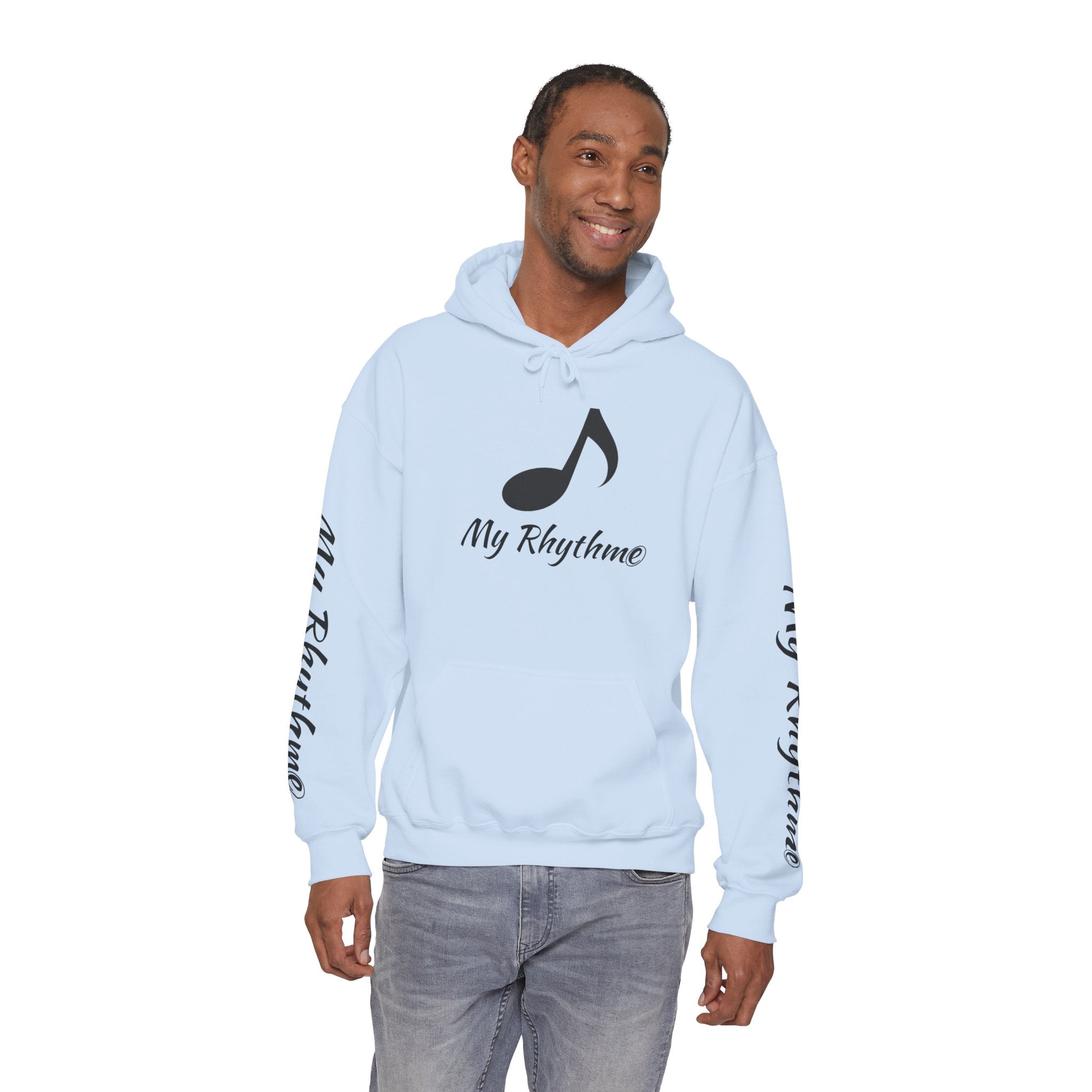 Rhythmic Note Hoodie — "My Rhythme" Music-Inspired Pullover