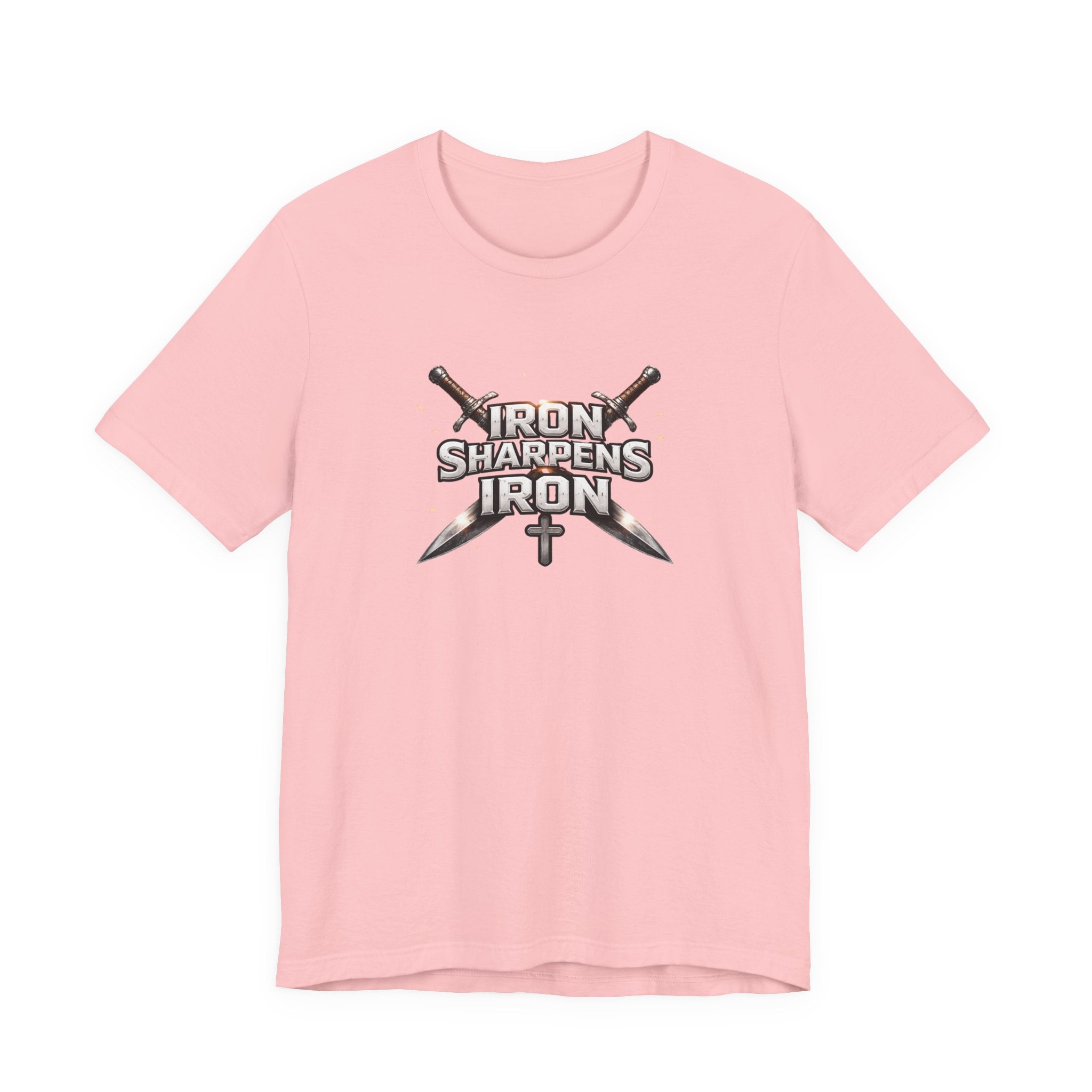 Iron Sharpens Iron T-Shirt — Christian Faith Cross & Swords Tee
