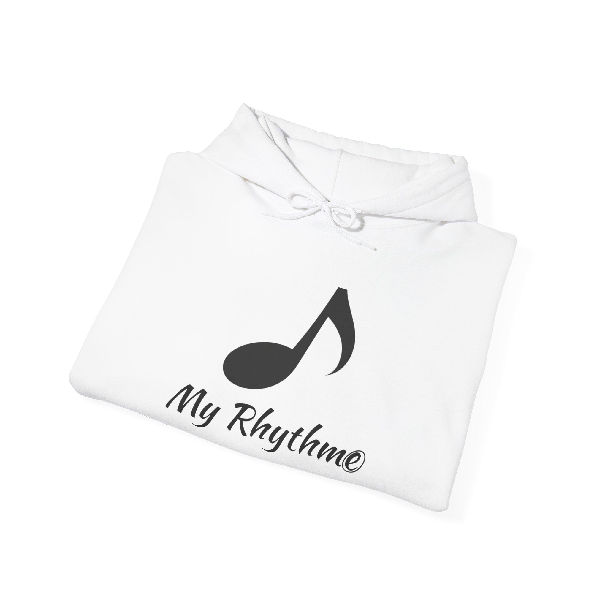 Rhythmic Note Hoodie — "My Rhythme" Music-Inspired Pullover