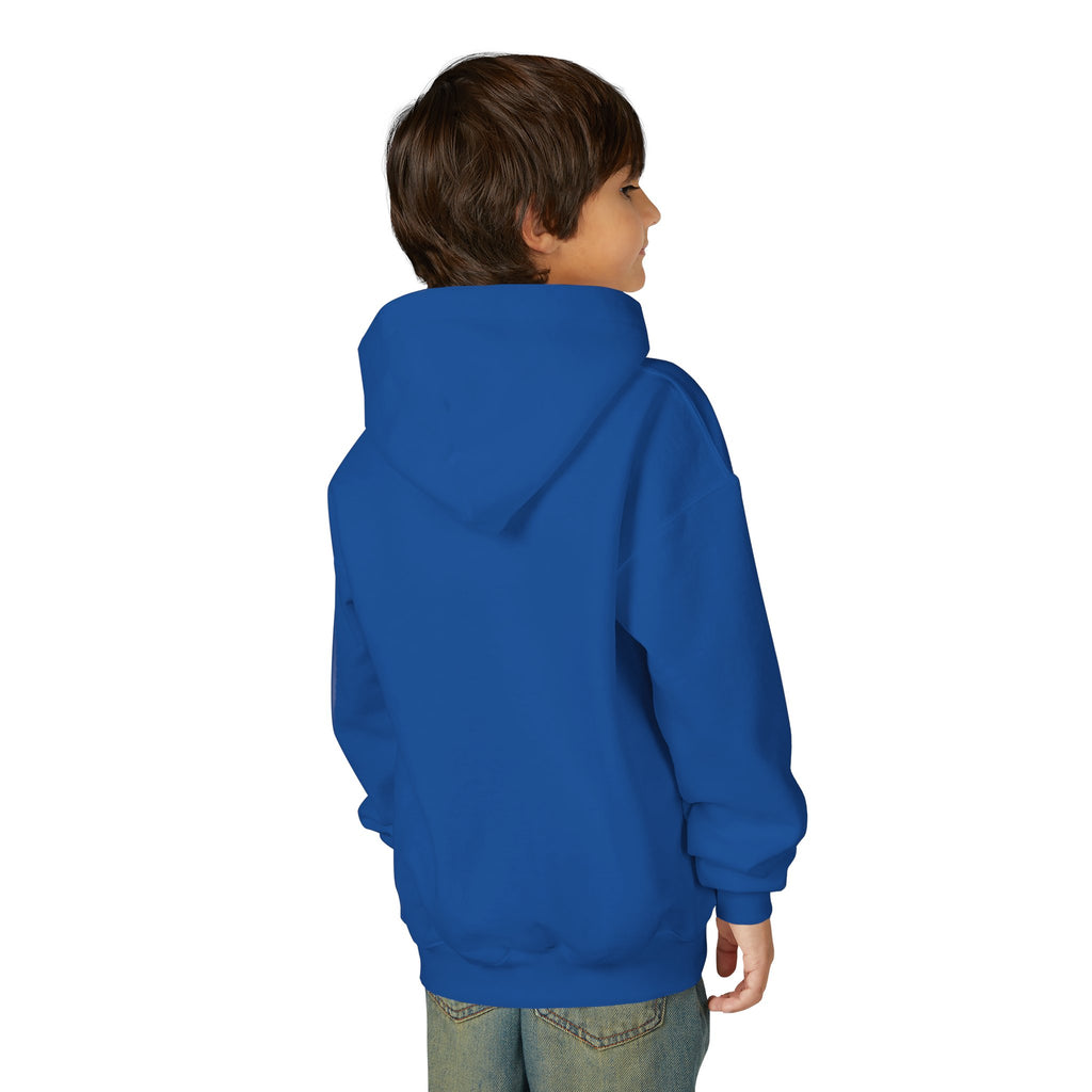 Minimalist Sunrise Stripe Youth Hoodie — Colorful Abstract Graphic Kids Sweatshirt