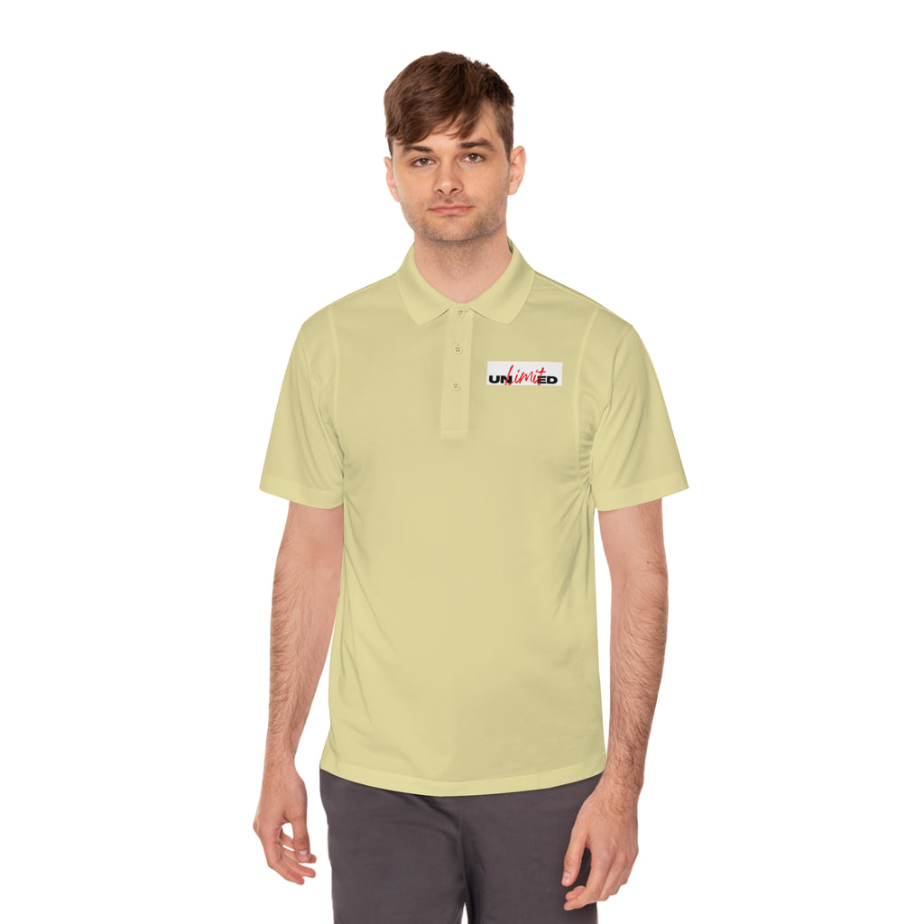 Unlimited Sport Polo — Men’s Performance Polo with 'Unlimited' Motivational Logo
